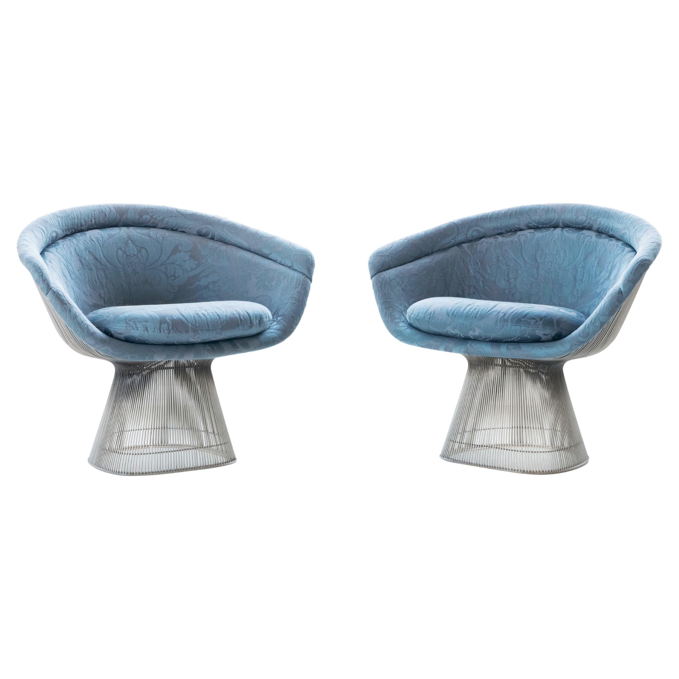 Warren Platner Pair of Wire Frame Lounge Chairs for Knoll, 1960's For Sale