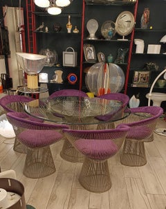 Warren Platner pour Knoll Ensemble de chaises et table de salle à manger, Italie, années 1960