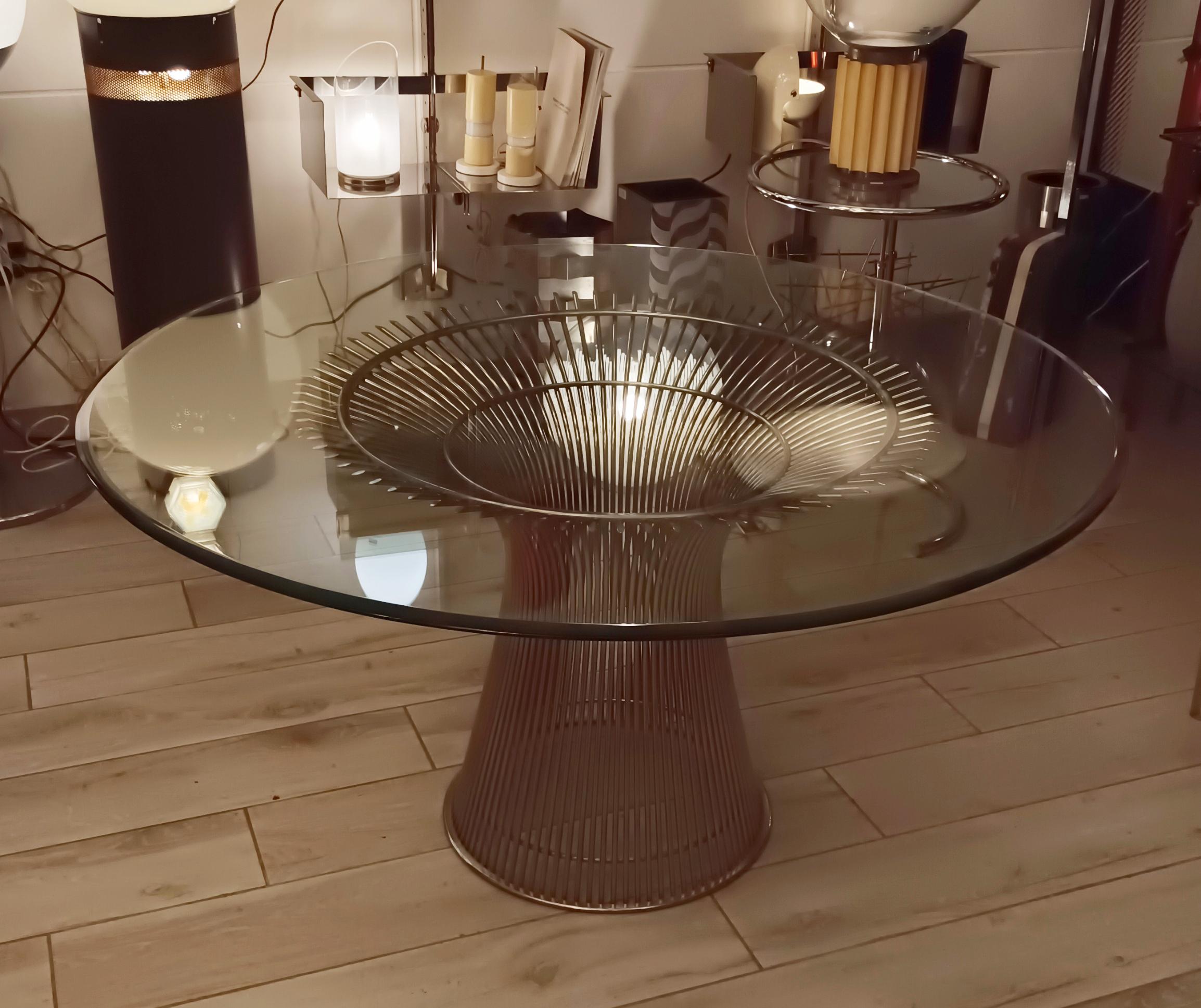 Italian Warren Platner pour Knoll Ensemble de chaises et table de salle à manger, Italie, années 1960 en vente