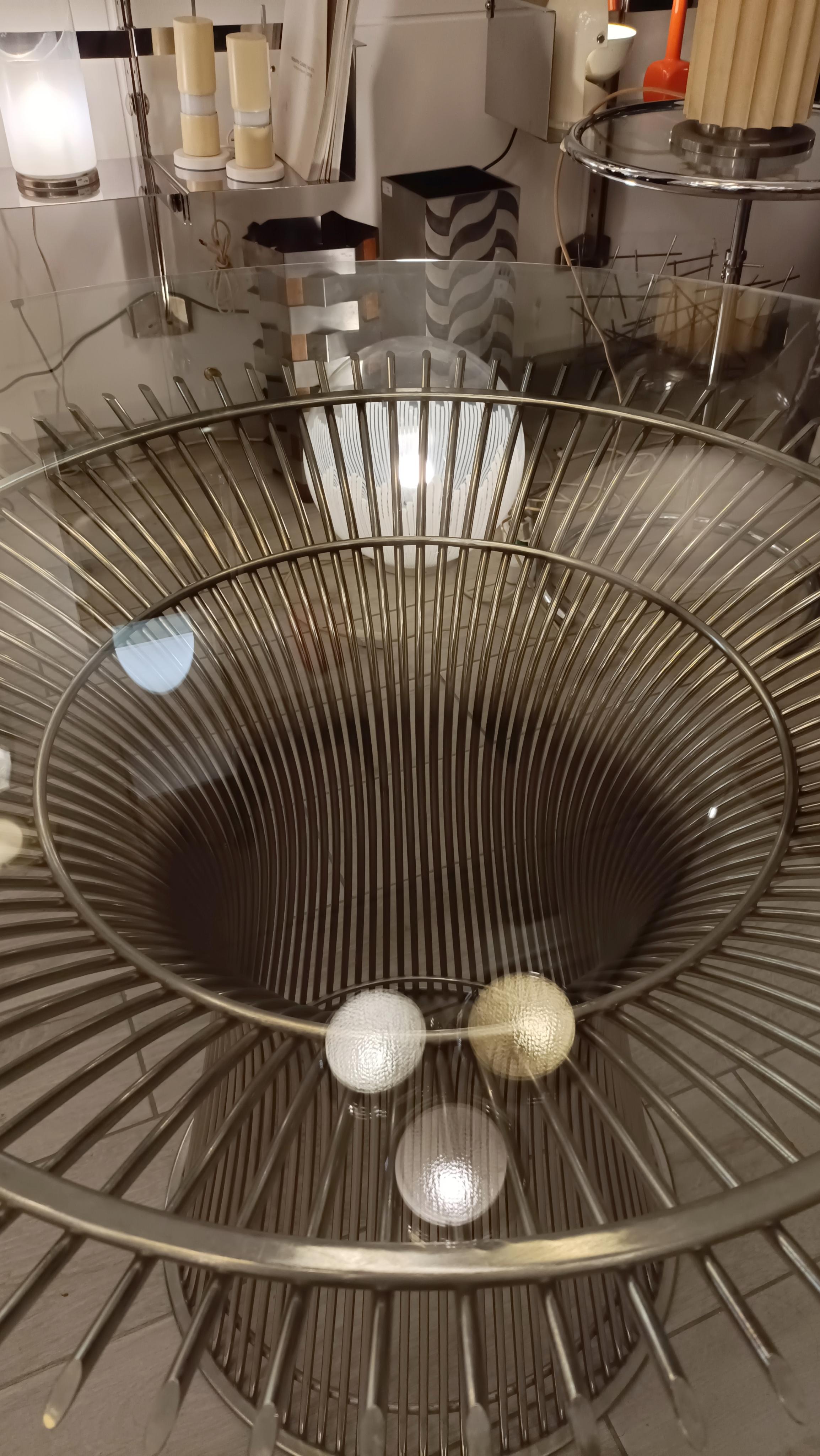 Tissu Warren Platner pour Knoll Ensemble de chaises et table de salle à manger, Italie, années 1960 en vente