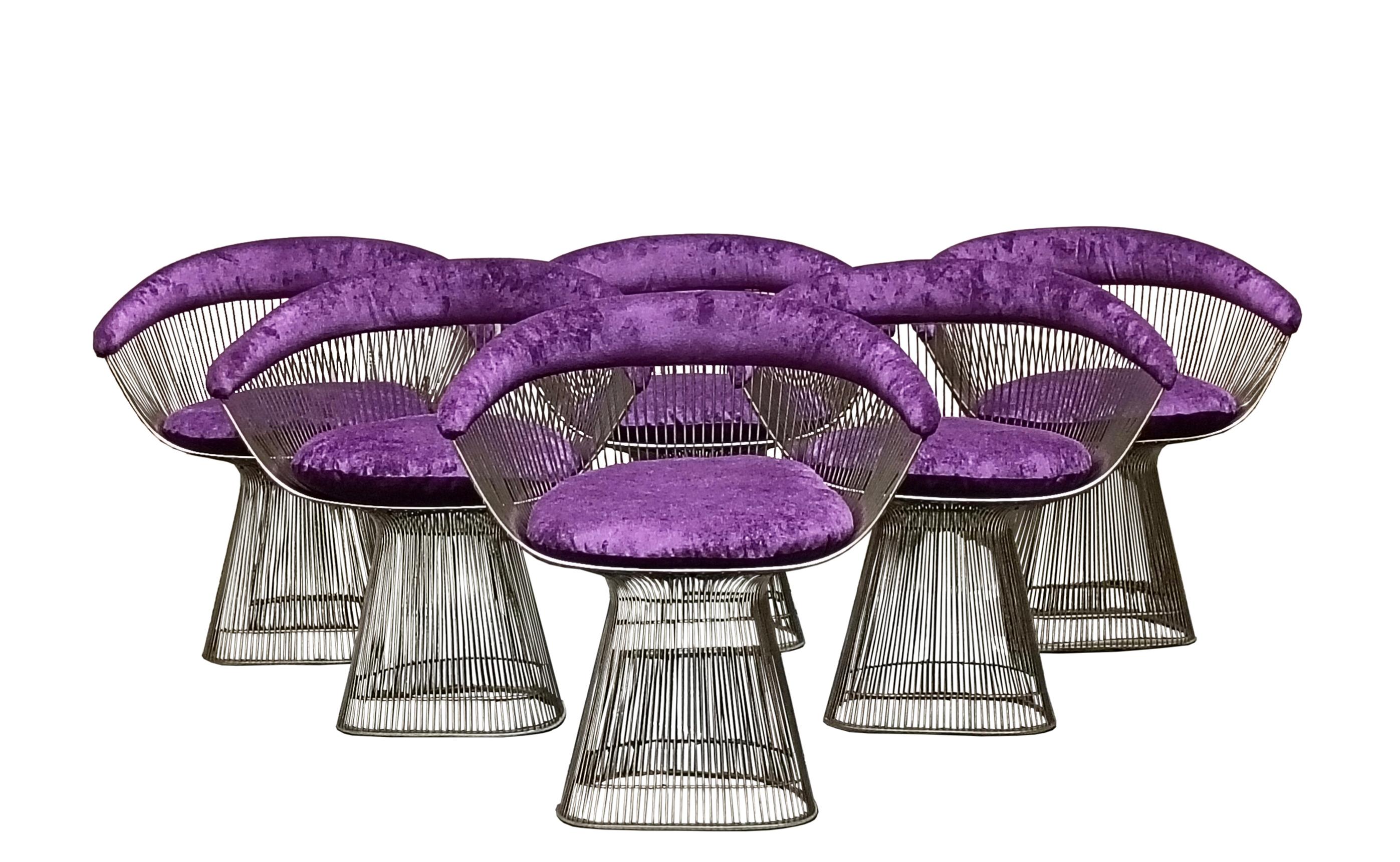 Warren Platner pour Knoll Ensemble de chaises et table de salle à manger, Italie, années 1960 en vente 1