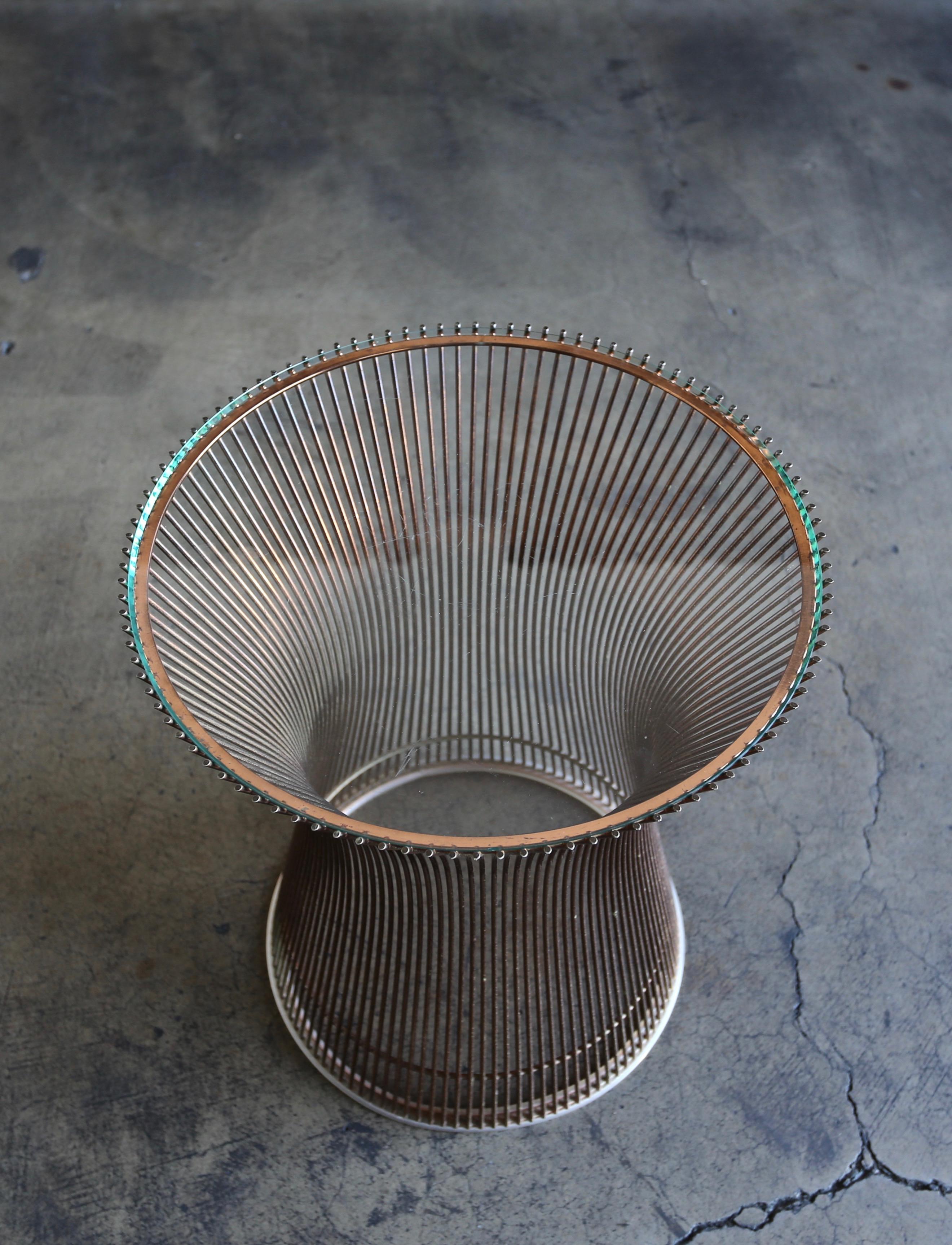 20th Century Warren Platner Rare Copper Occasional Table for Knoll, circa 1965
