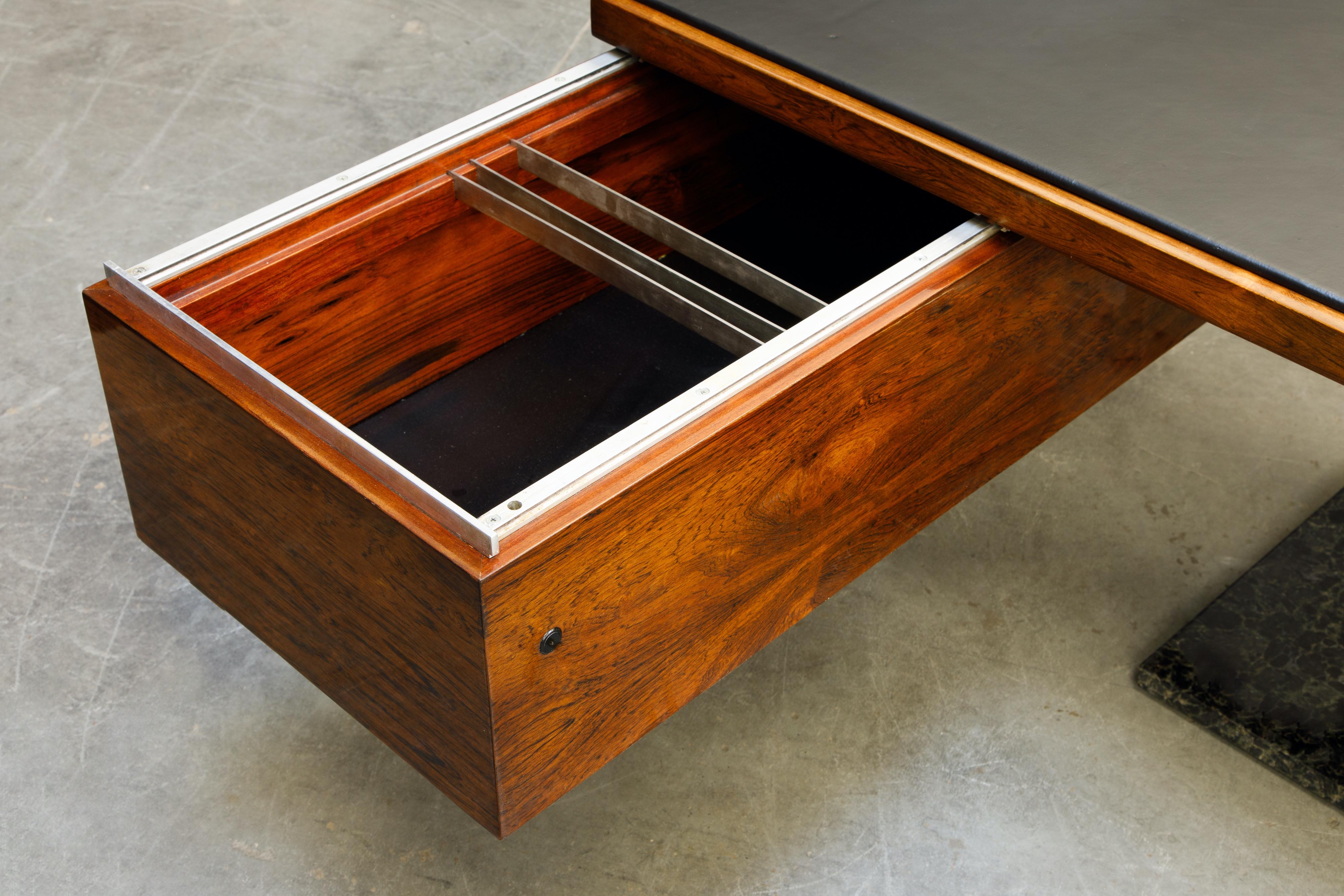 Warren Platner Rosewood and Granite Executive Desk for Lehigh Leopold, c. 1970 13