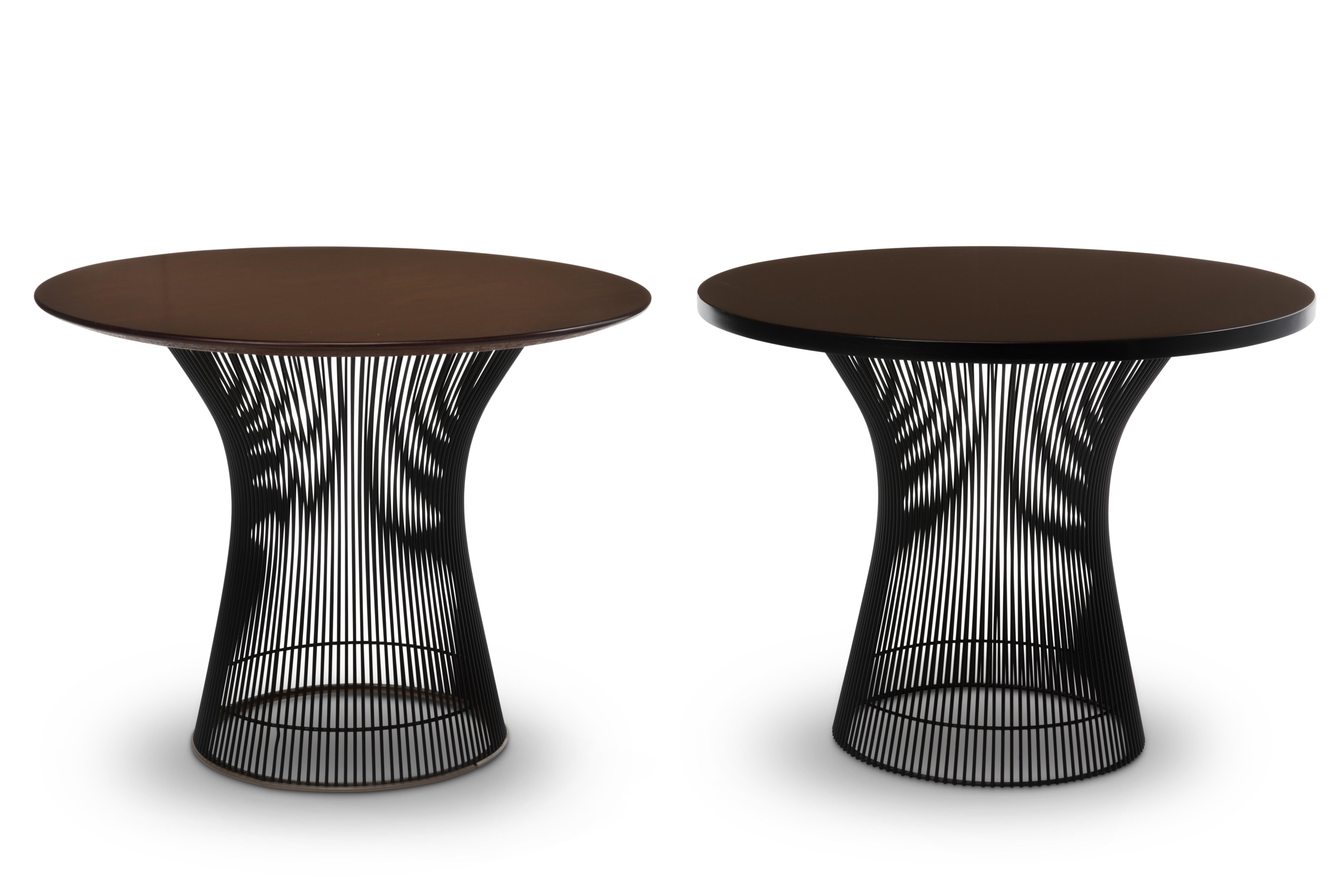 Warren Platner, Beistelltisch aus Rosenholz mit schwarzem Sockel, Knoll Associates, 1970er Jahre im Angebot 5