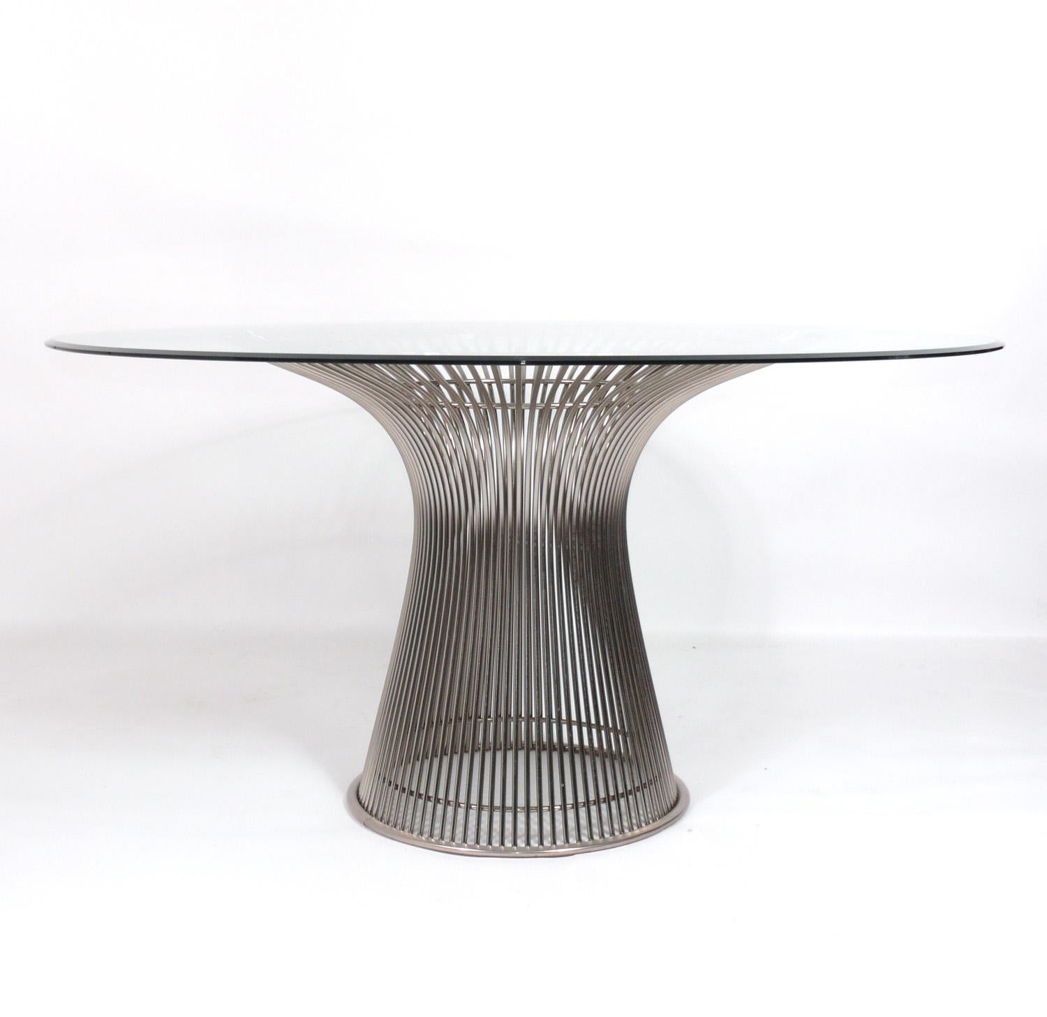 Sculptural Chrome Dining Table, designed by Warren Platner for Knoll, American, circa 1960s.