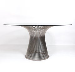 Warren Platner Sculptural Chrome Dining Table for Knoll Mid Century Modern