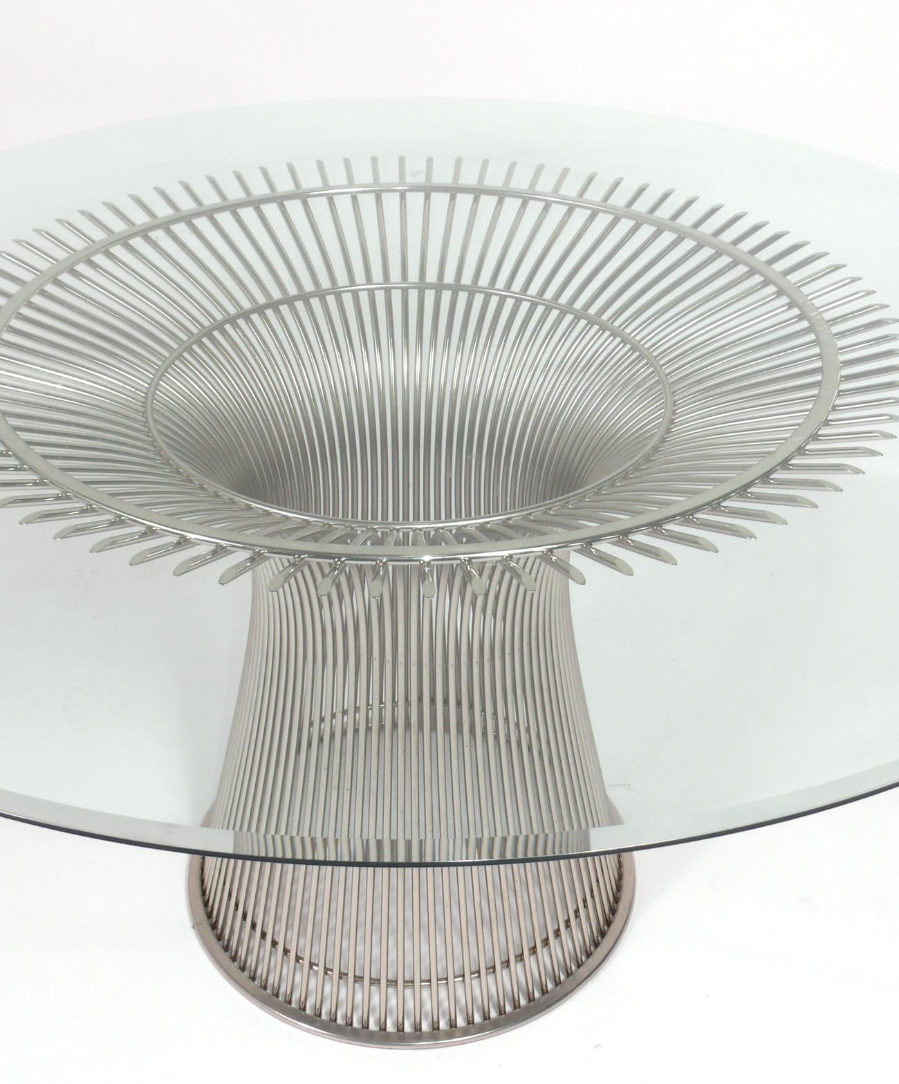 Mid-Century Modern Warren Platner Sculptural Chrome Dining Table for Knoll Mid Century Modern