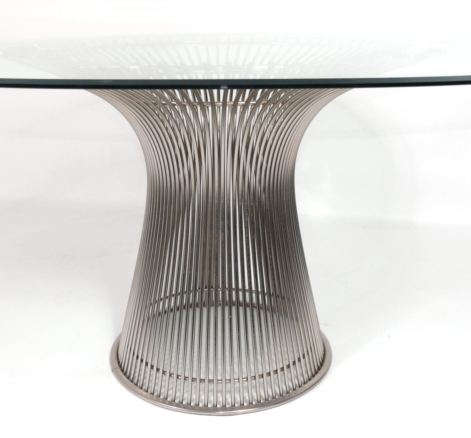 American Warren Platner Sculptural Chrome Dining Table for Knoll Mid Century Modern
