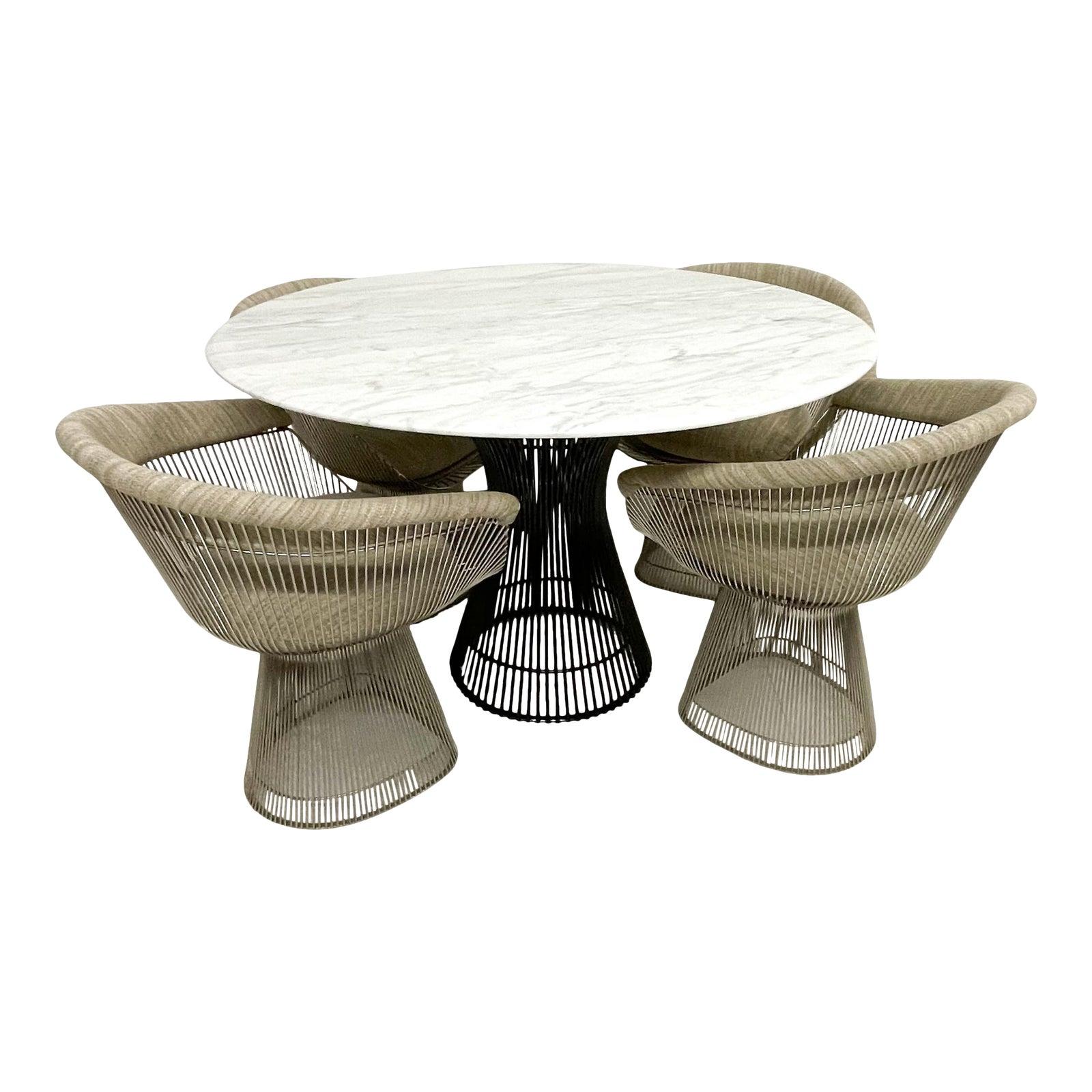 Warren Platner Curved Wire Dining Chairs for Knoll 1960s Sculptural Modernism In Good Condition In Chula Vista, CA