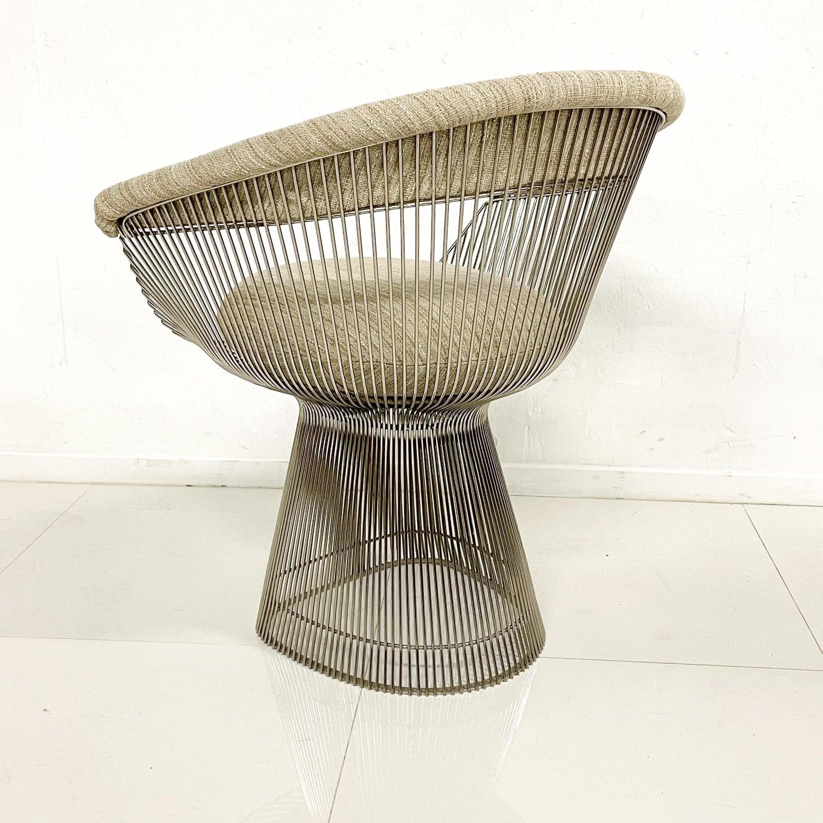 Mid-20th Century Warren Platner Curved Wire Dining Chairs for Knoll 1960s Sculptural Modernism