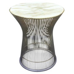 Warren Platner Side Table in 18K Gold with Calacatta Marble Top