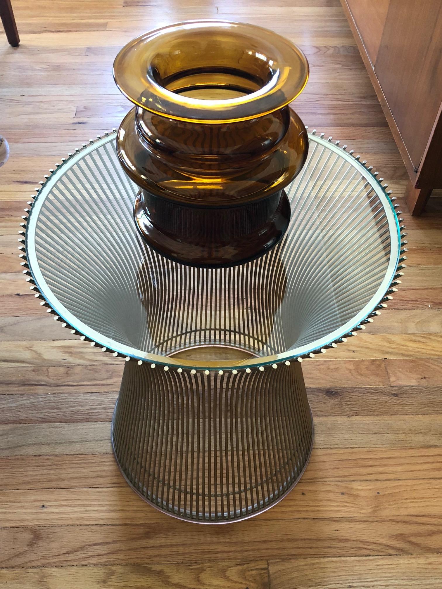 Warren Platner Side Table with Glass Top 1