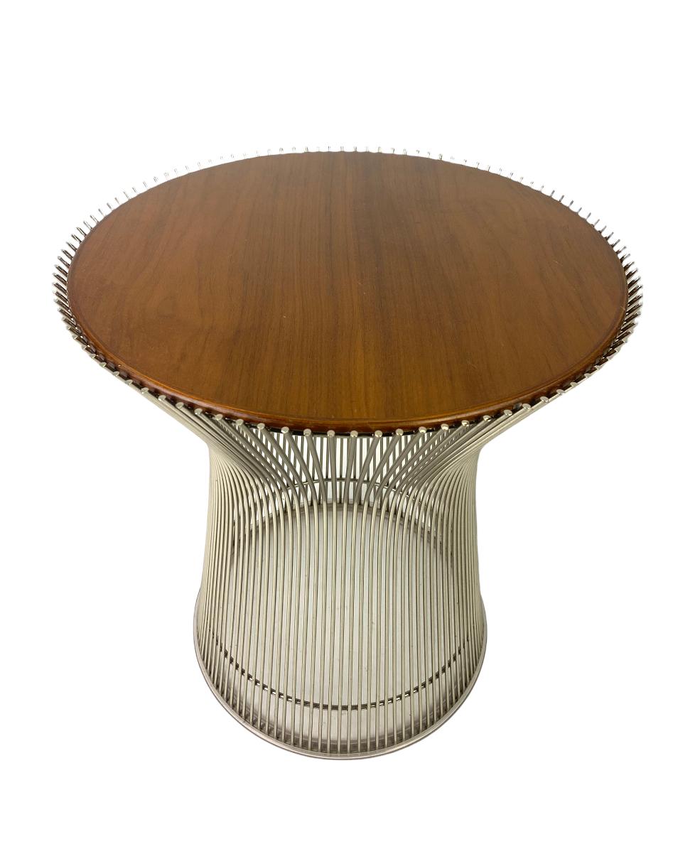 Warren Platner Side Table with Walnut Tray 5