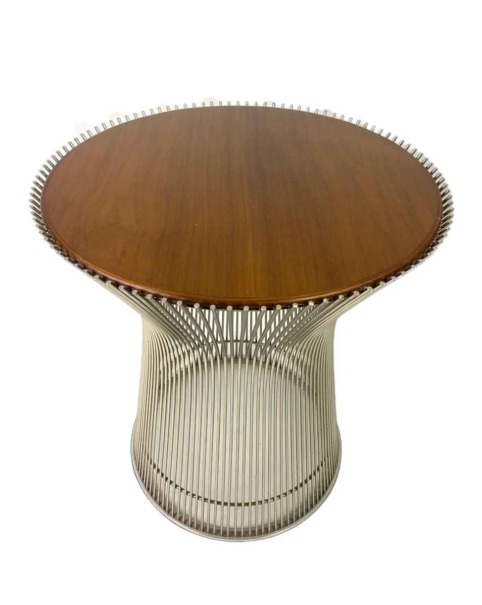 Warren Platner Side Table with Walnut Tray