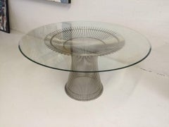 Warren Platner Steel and Glass Dining Table for Knoll