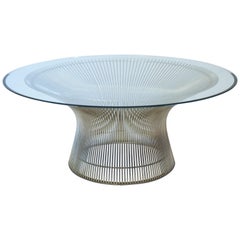 Warren Platner Steel Wire and Glass Coffee Table for Knoll