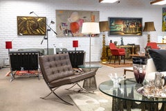 Warren Platner Style Metal and Glass Mid Century Floor Table Lamp