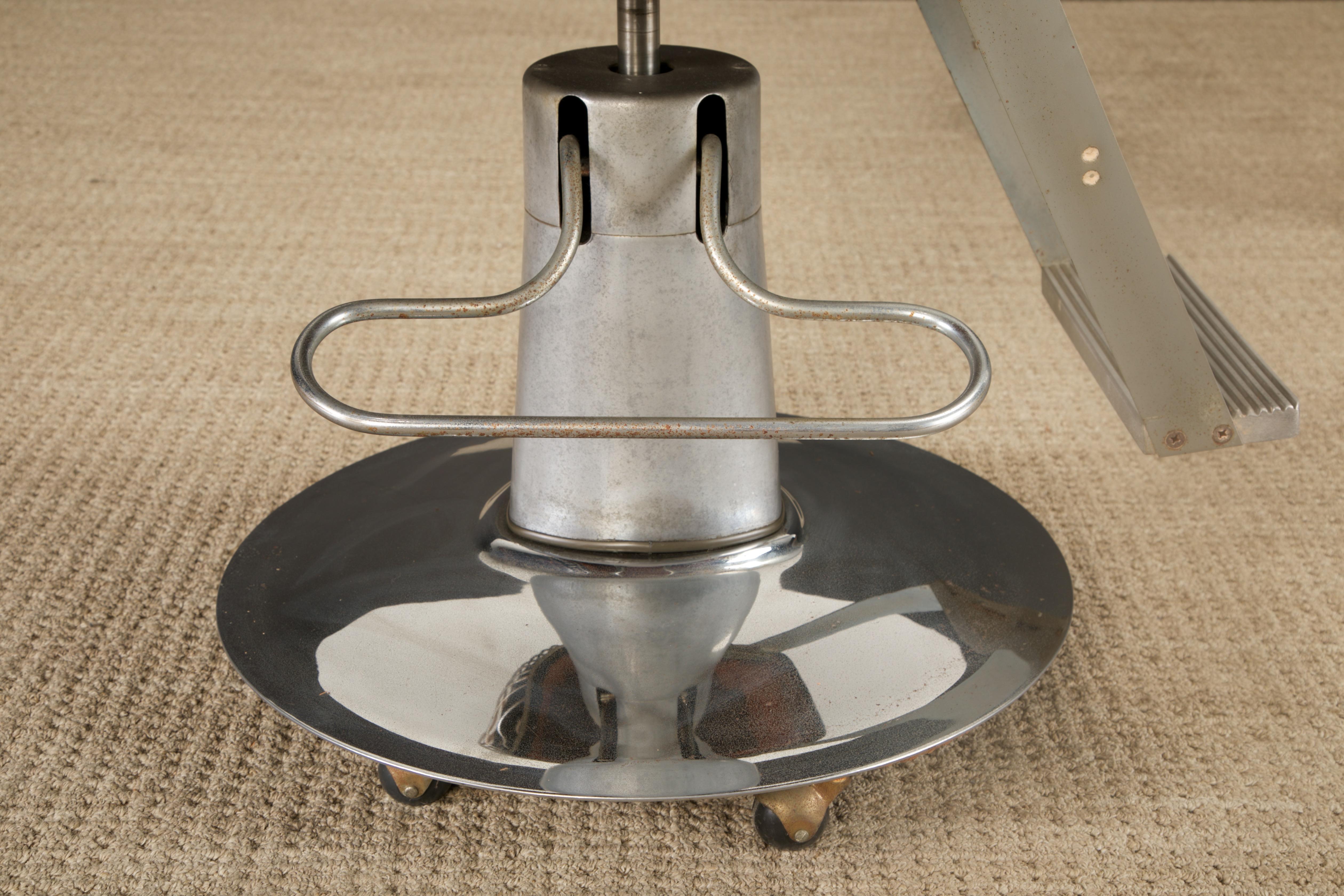 Warren Platner Style Salon-Barhocker auf hydraulischem Fuß mit Rollen, 1960er Jahre im Angebot 5