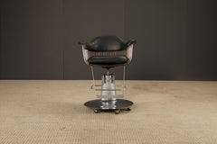 Warren Platner Style Salon Barstool Chair on Hydraulic Base with Casters, 1960s