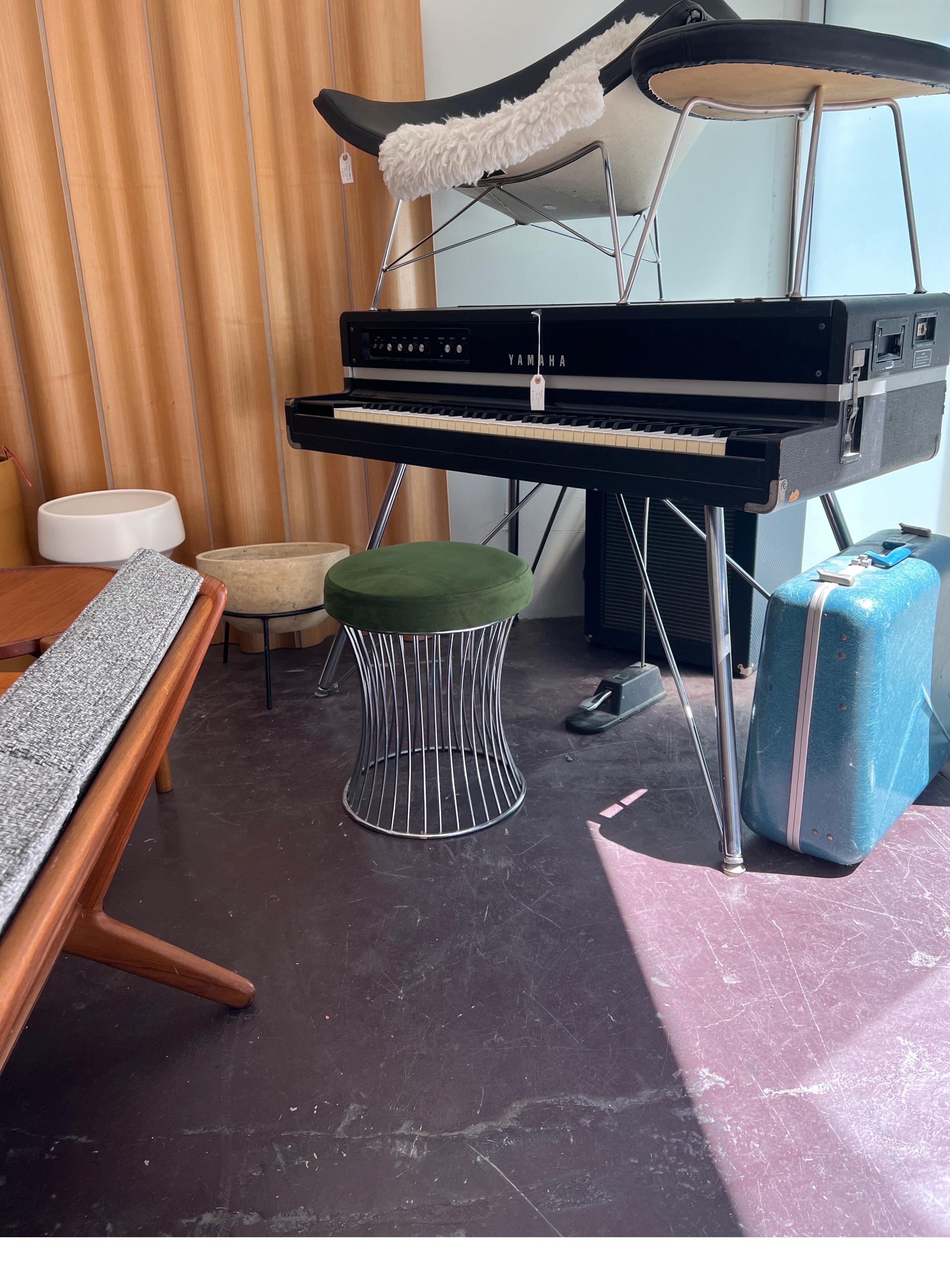 Warren Platner Style Stool Seat Chrome Bench Mid-Century Modern In Excellent Condition In Boise, ID