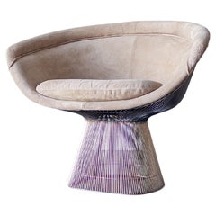 Warren Platner Sudede Lounge Chair for Knoll International