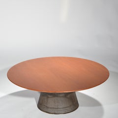 Warren Platner Teak and Bronze Coffee Table for Knoll