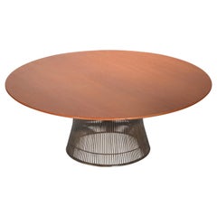 Used Warren Platner Teak and Bronze Coffee Table for Knoll