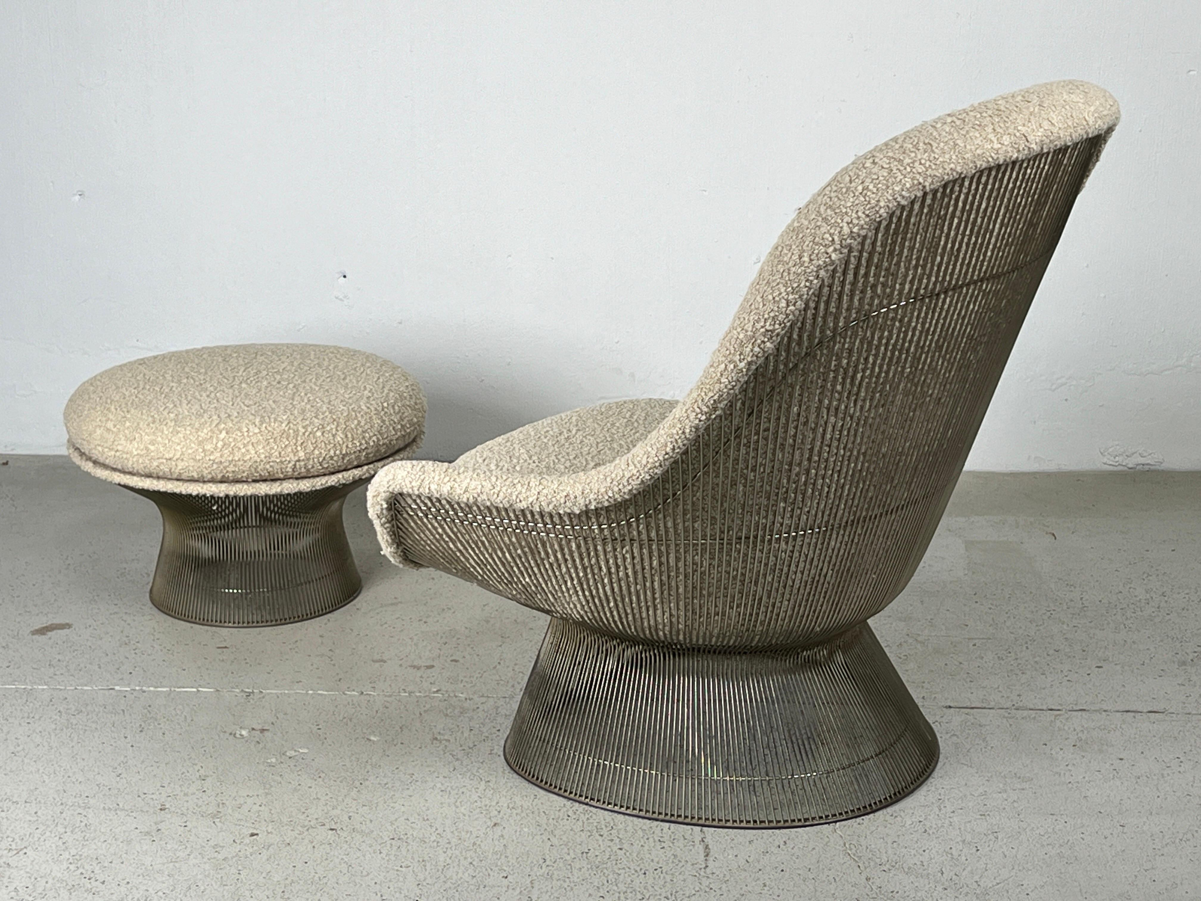 Warren Platner Throne Lounge chair and Ottoman  For Sale 9