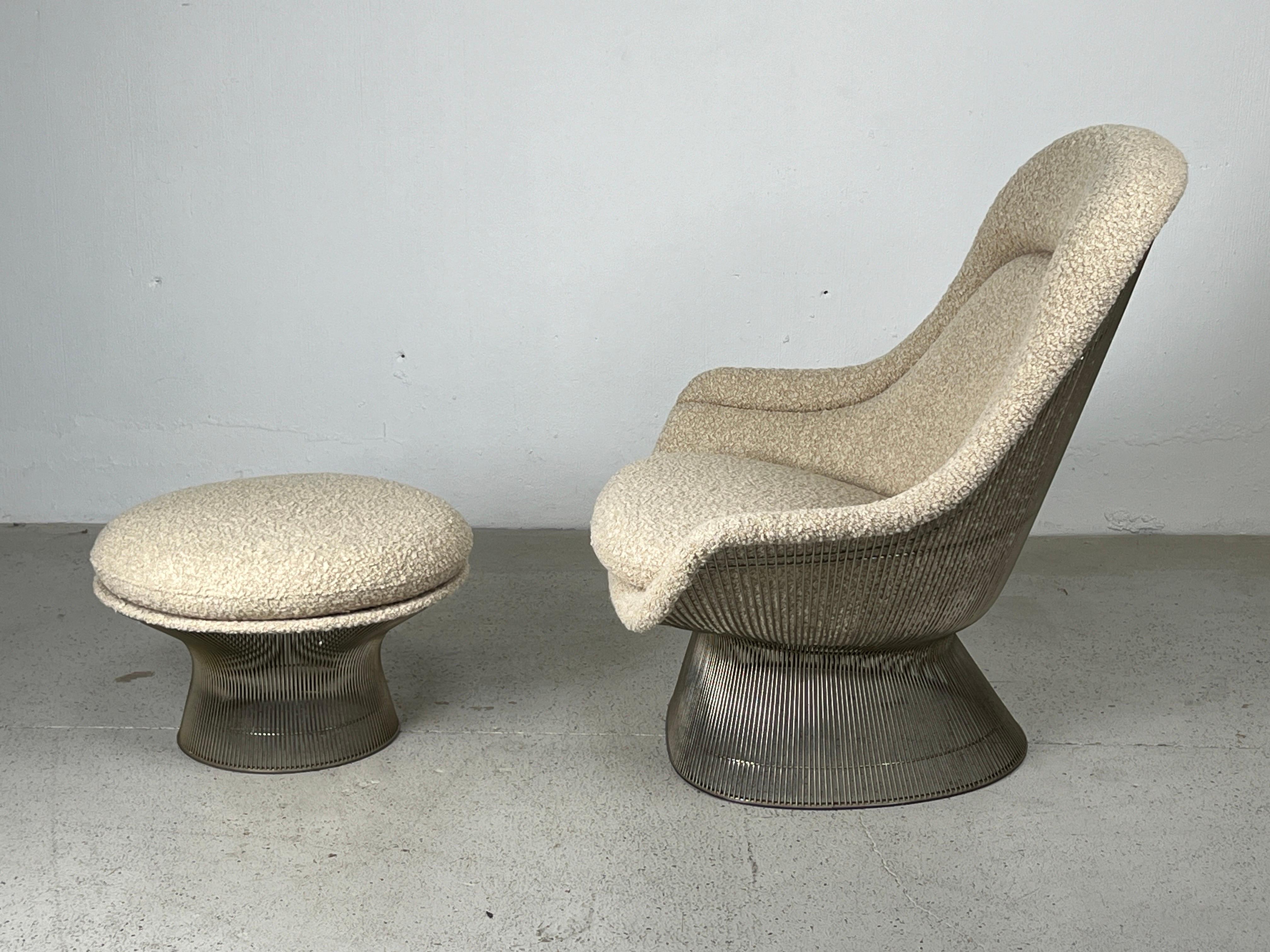 Warren Platner Throne Lounge chair and Ottoman  For Sale 1