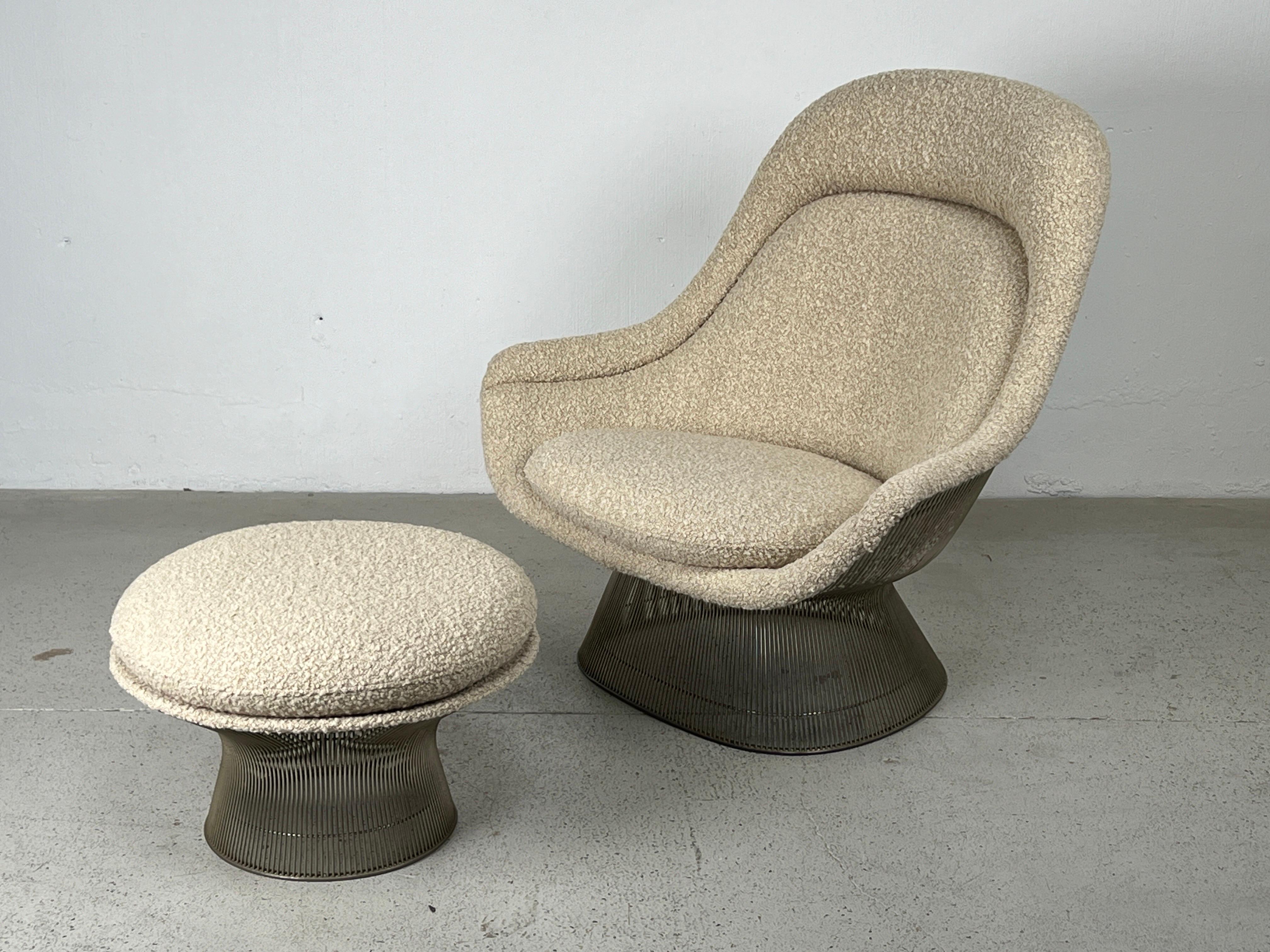 Warren Platner Throne Lounge chair and Ottoman  For Sale 3