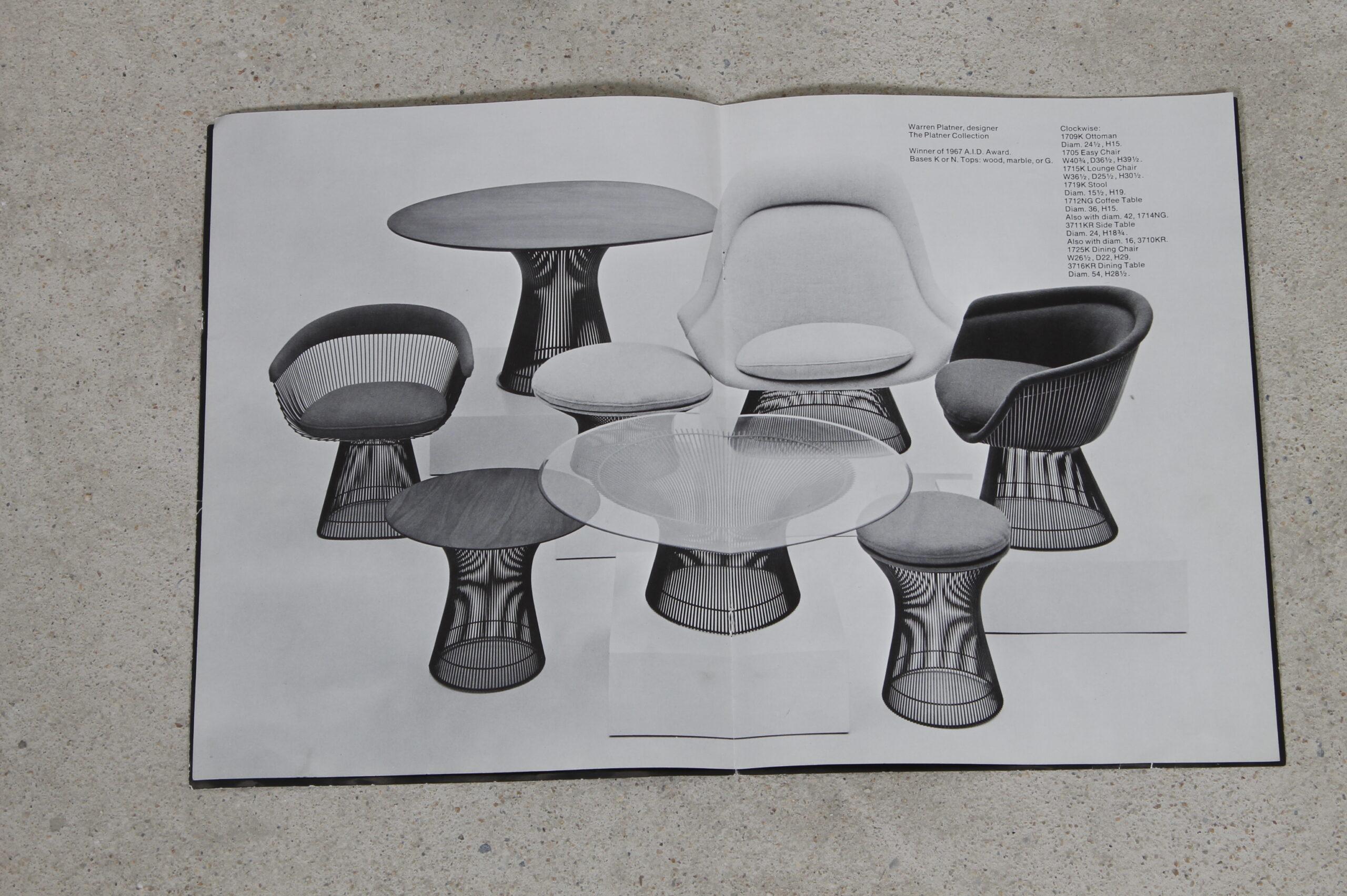Warren Platner Verde Issorie Marble Dining Set with Catalog & Provenance, 1967 For Sale 14