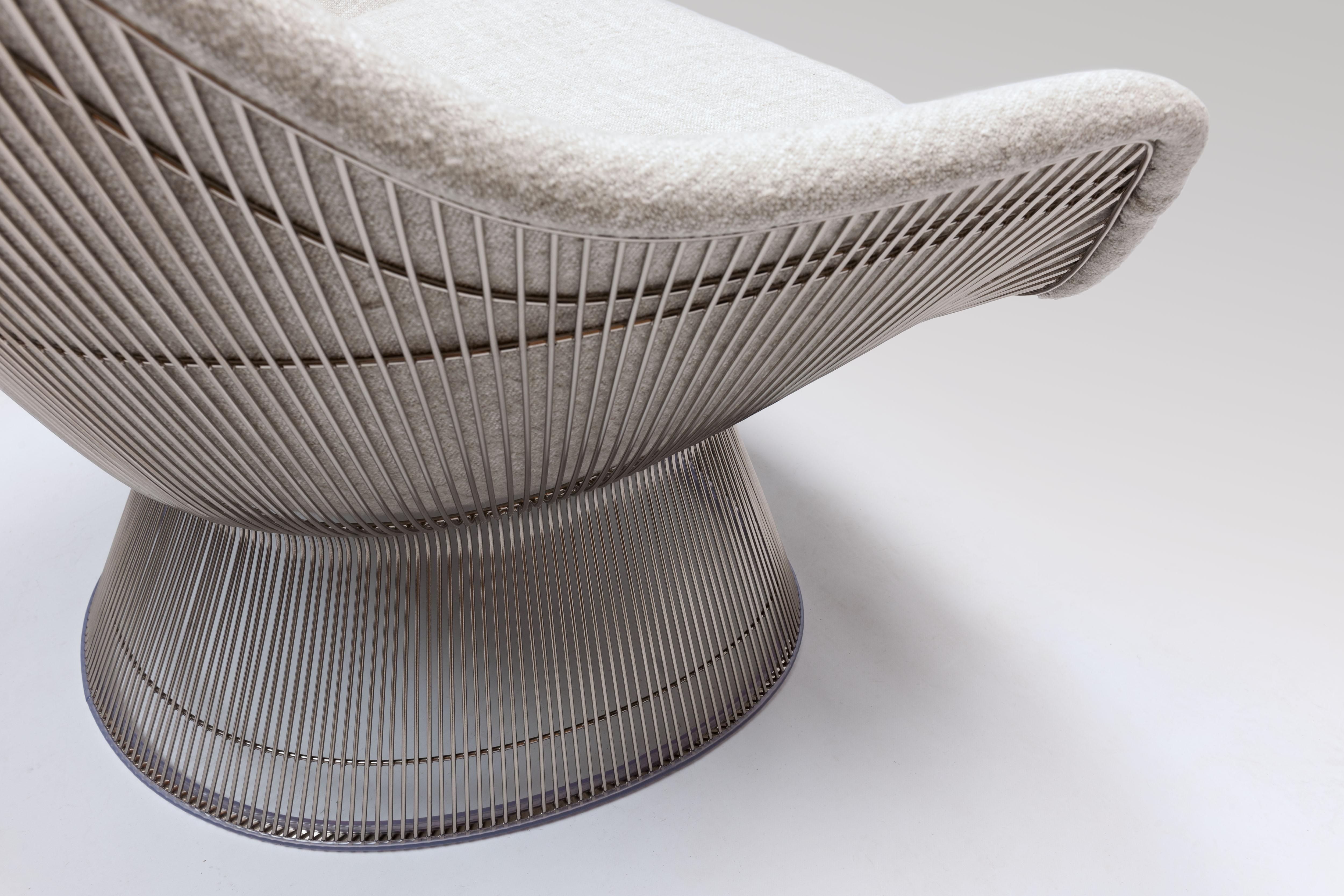 Warren Platner Wire Series Easy Chair in Knoll Fabric by Knoll 1