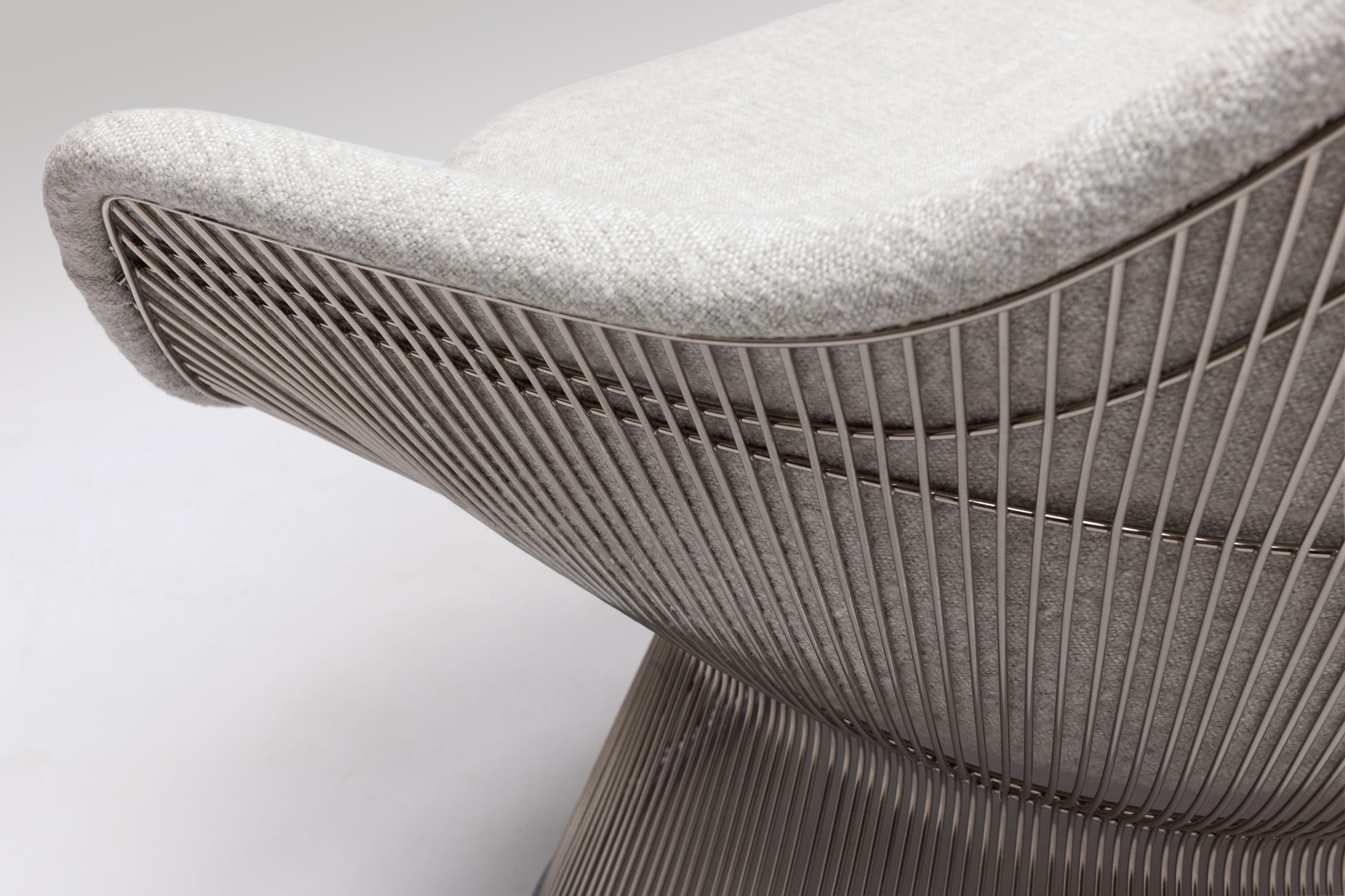 Warren Platner Wire Series Easy Chair in Knoll Fabric by Knoll 3