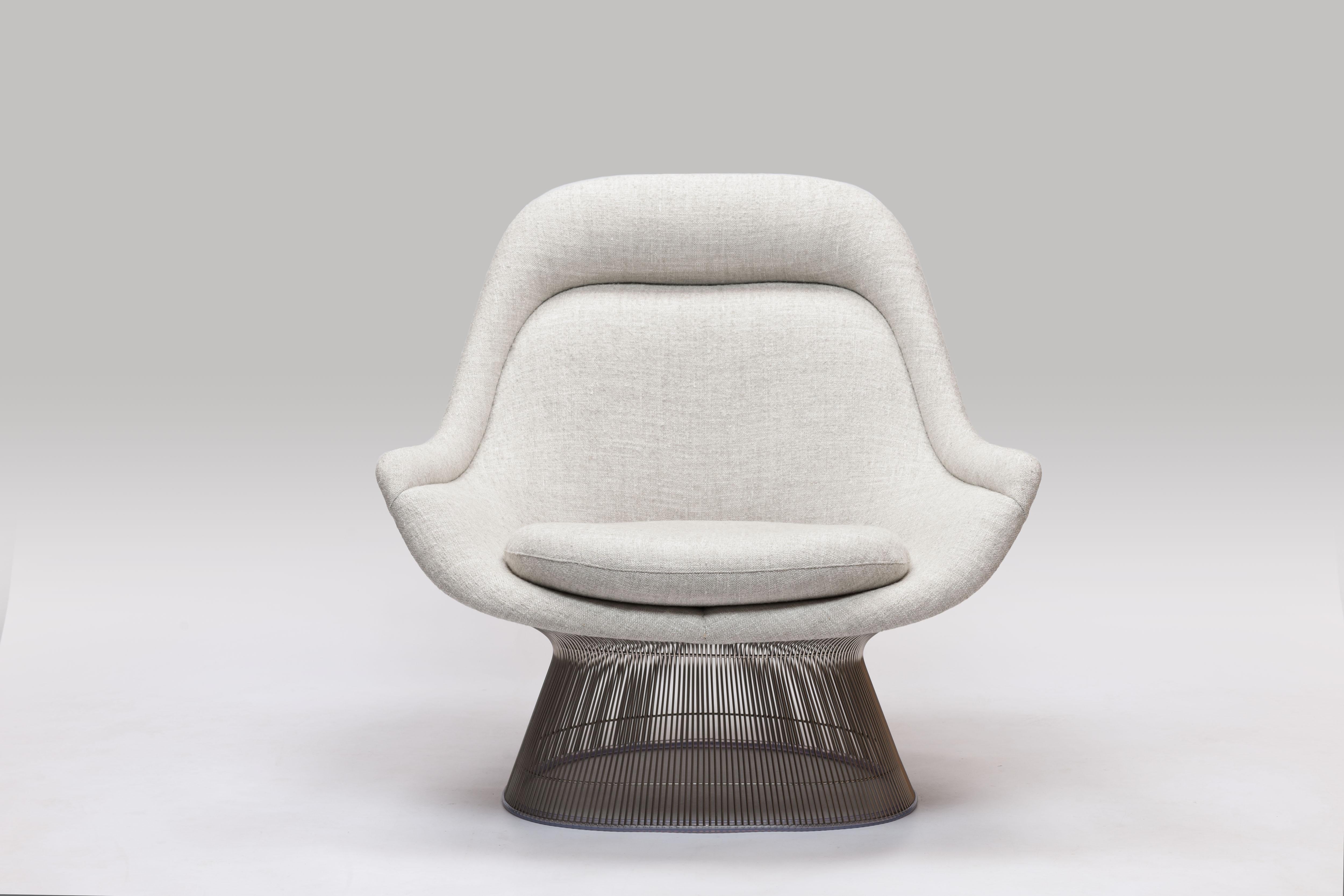 Warren Platner Wire Series Easy Chair in Knoll Fabric by Knoll 7