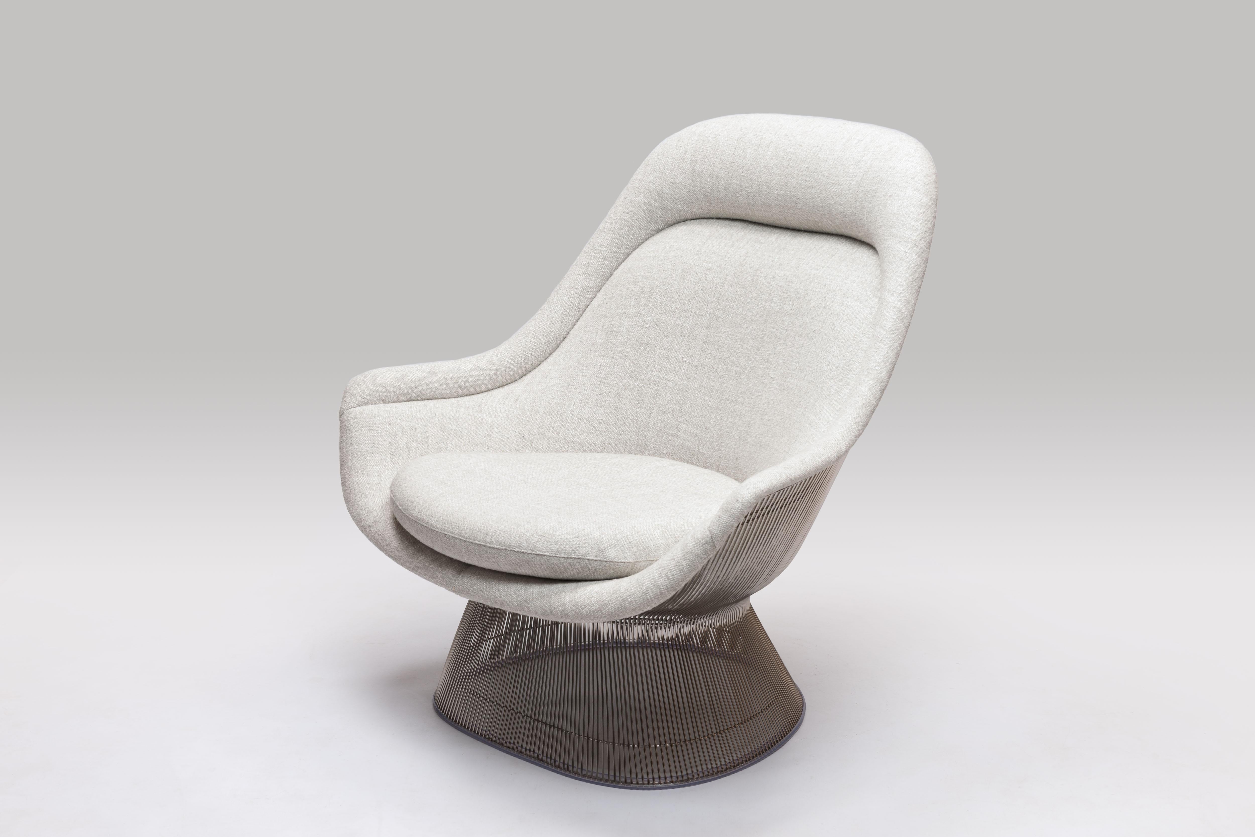 Warren Platner Wire Series Easy Chair in Knoll Fabric by Knoll In Excellent Condition In Utrecht, NL
