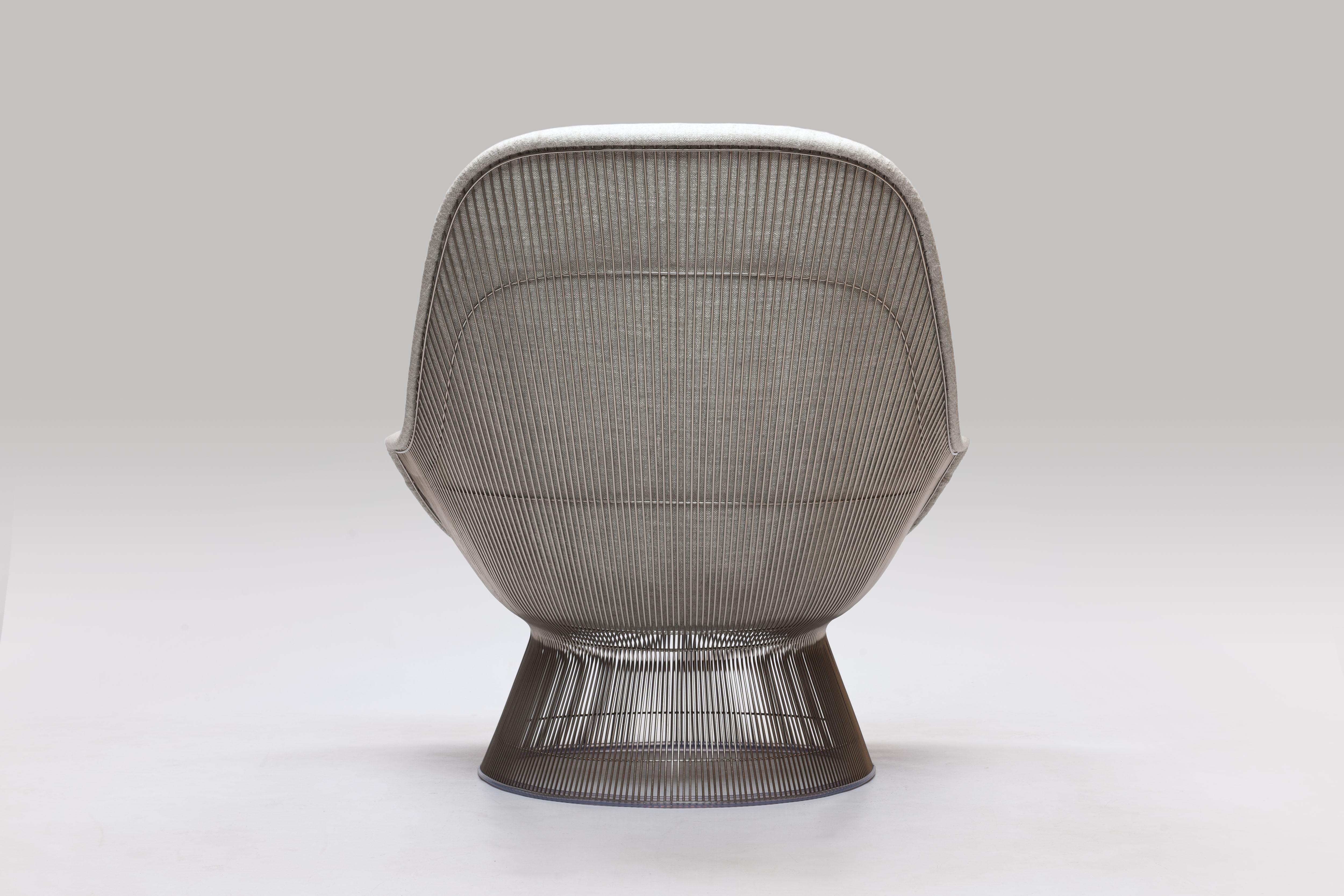 Mid-20th Century Warren Platner Wire Series Easy Chair in Knoll Fabric by Knoll