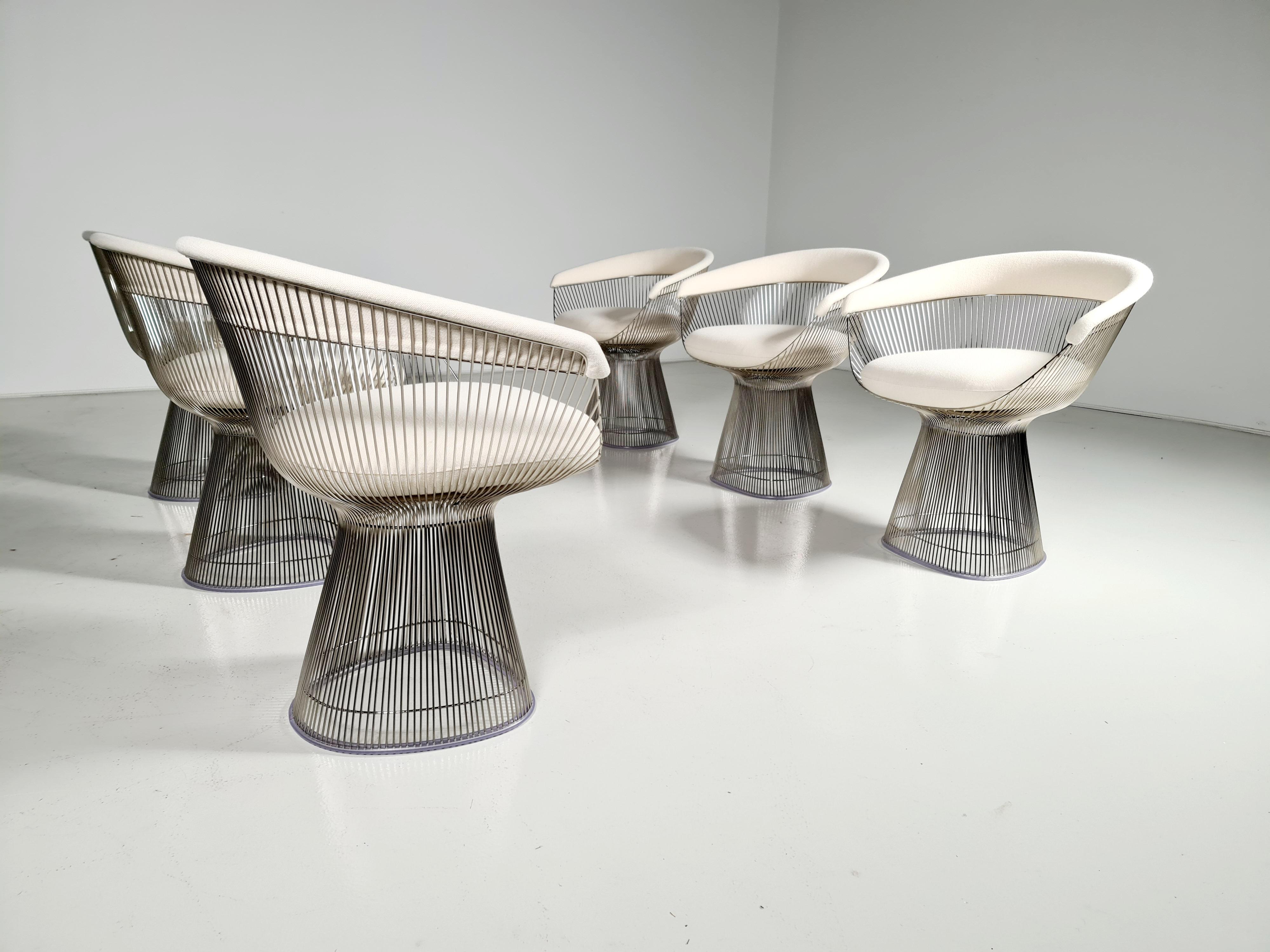 Mid-Century Modern Warren Platners Chairs by Knoll International