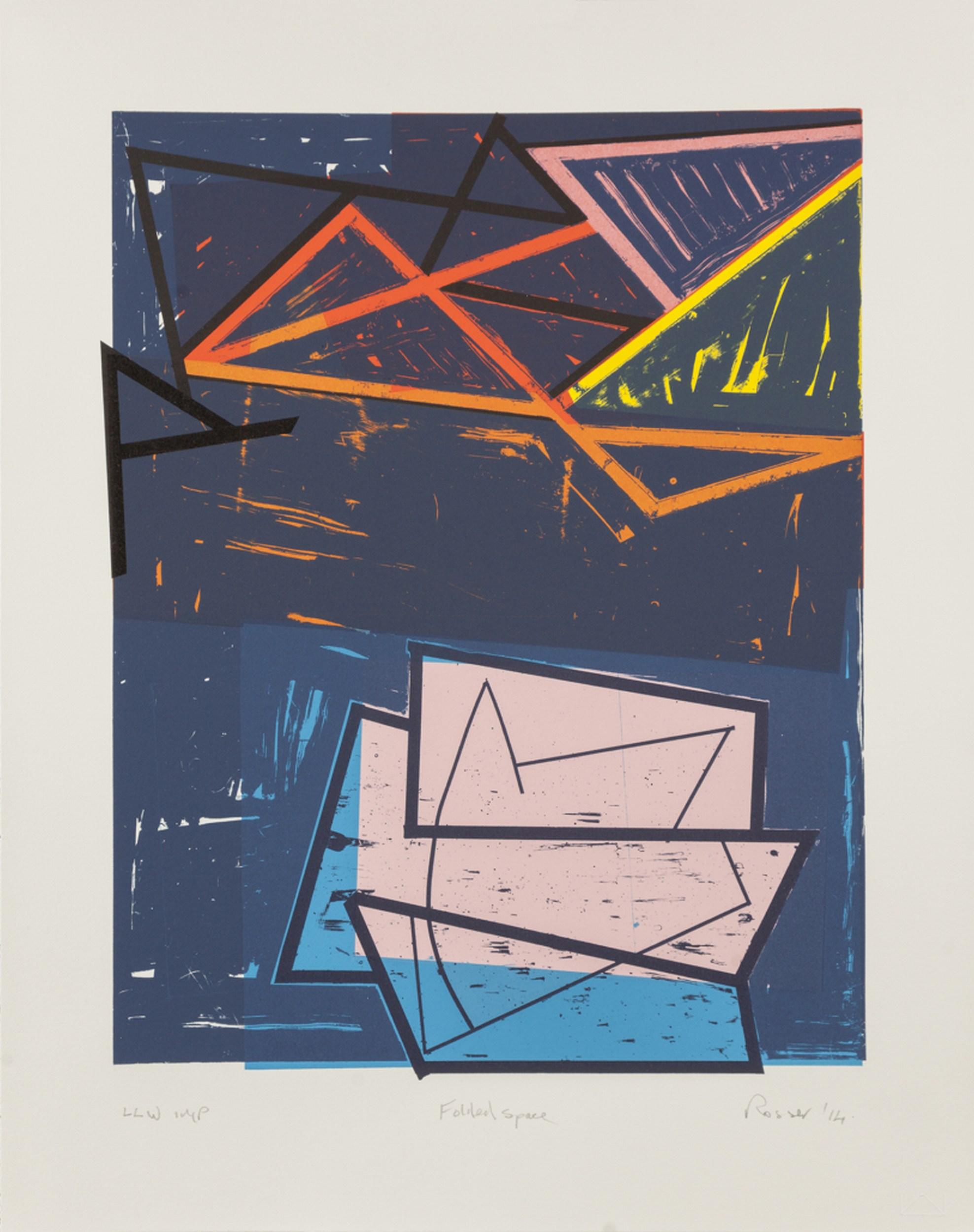 Warren Rosser Abstract Print - Folded Space