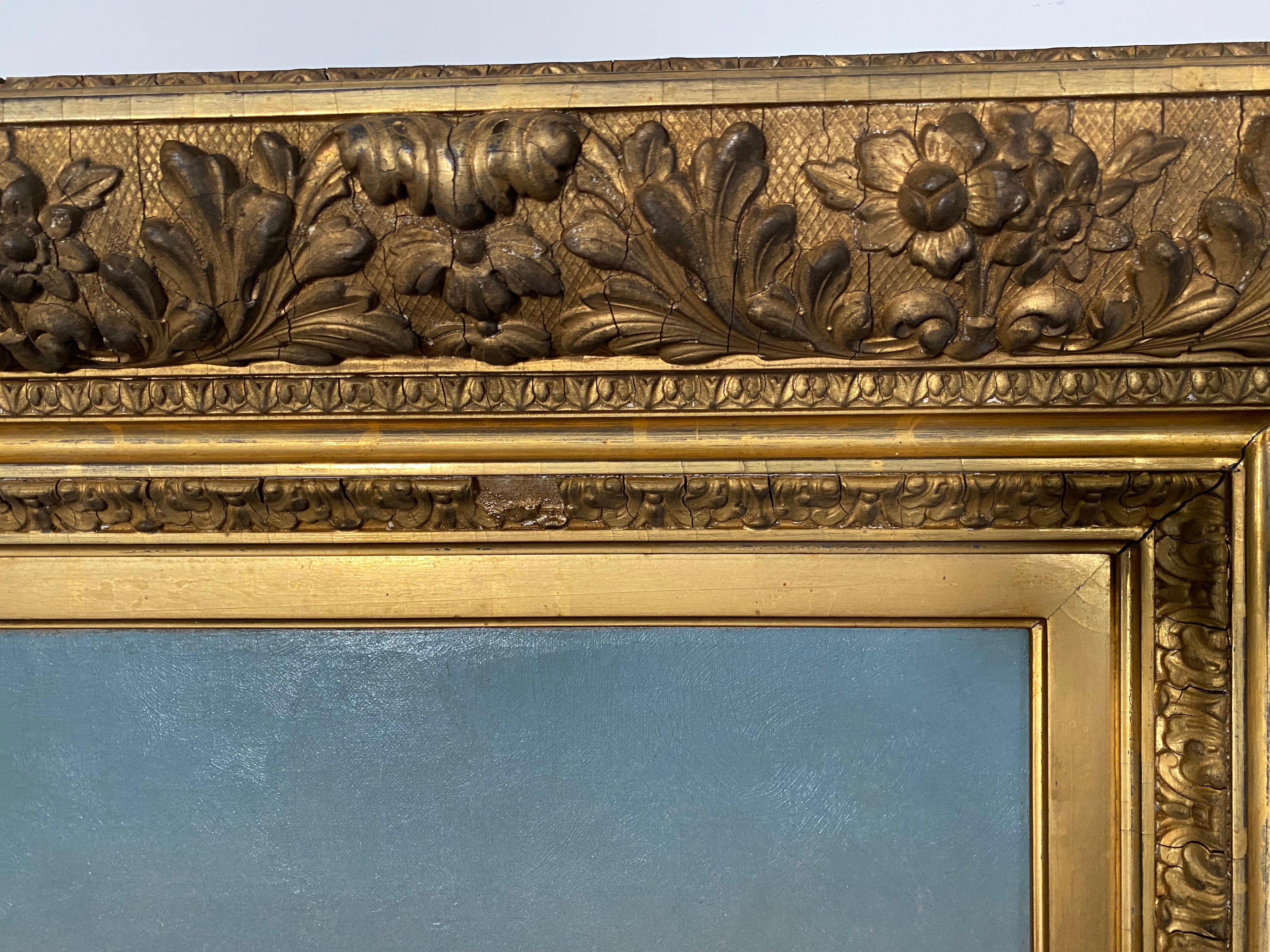 A classic and elegant Venetian view with a period Barbizon, gold leaf frame! Sheppard did a series of these and two other American painter is more noted for their Venetian views than this artist.  
Palazzo Dario is a classic composition from Warren