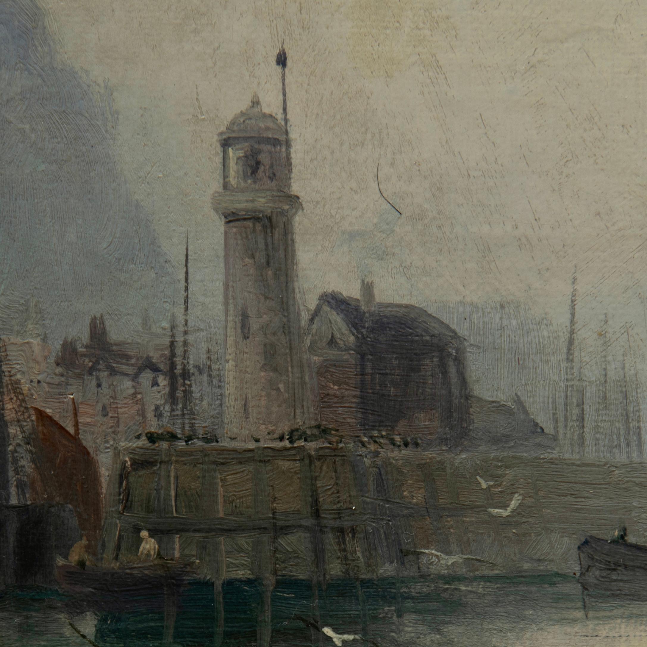 Zeitgenössische Marinelandschaft von Warren Sheppard (Alte Meister), Painting, von Warren W. Sheppard
