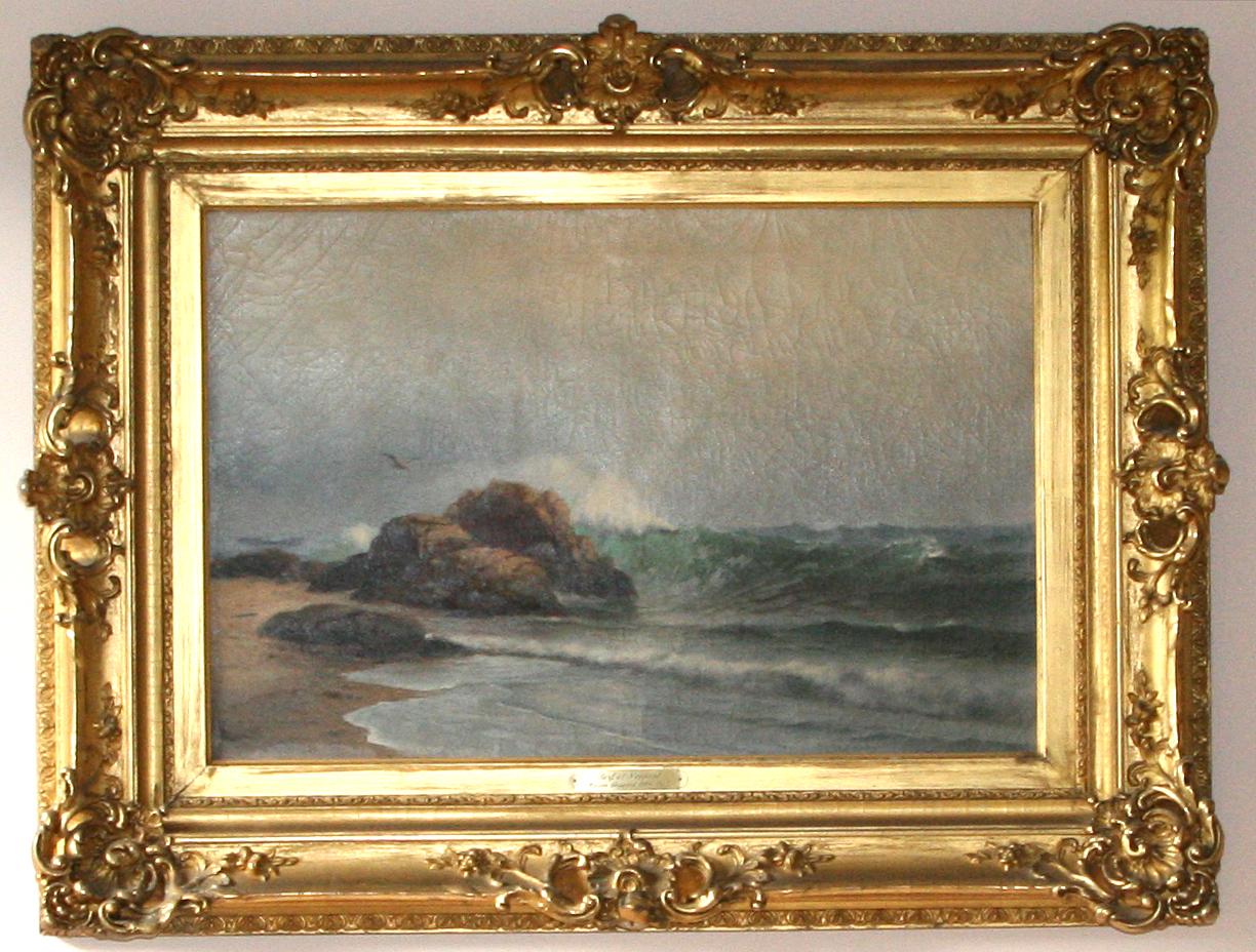 The Surf at Newport - American Modern Painting by Warren W. Sheppard