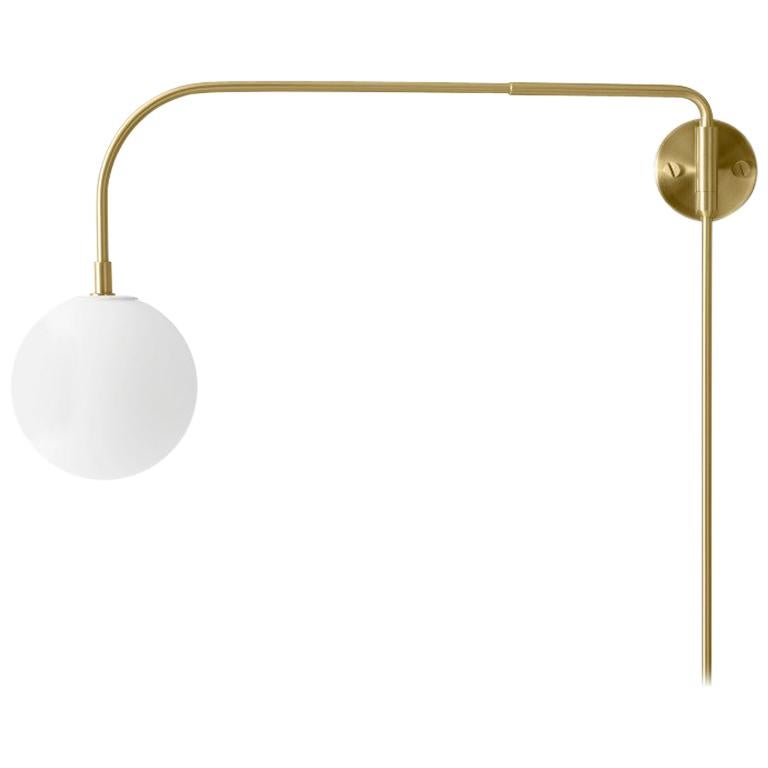 Warren Wall Lamp, Brass, and One TR Matte Bulb For Sale