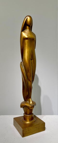 "Untitled (Young Woman Nude) " Warren Wheelock, Art déco, forme féminine moderniste