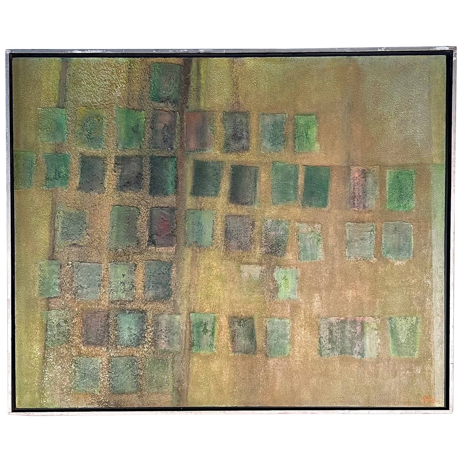 Abstraktes Gemälde von Warren Wolf, ca. 1972