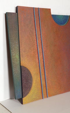 Zebuwl 2, Abstract Oil on Masonite by Warren Wolf