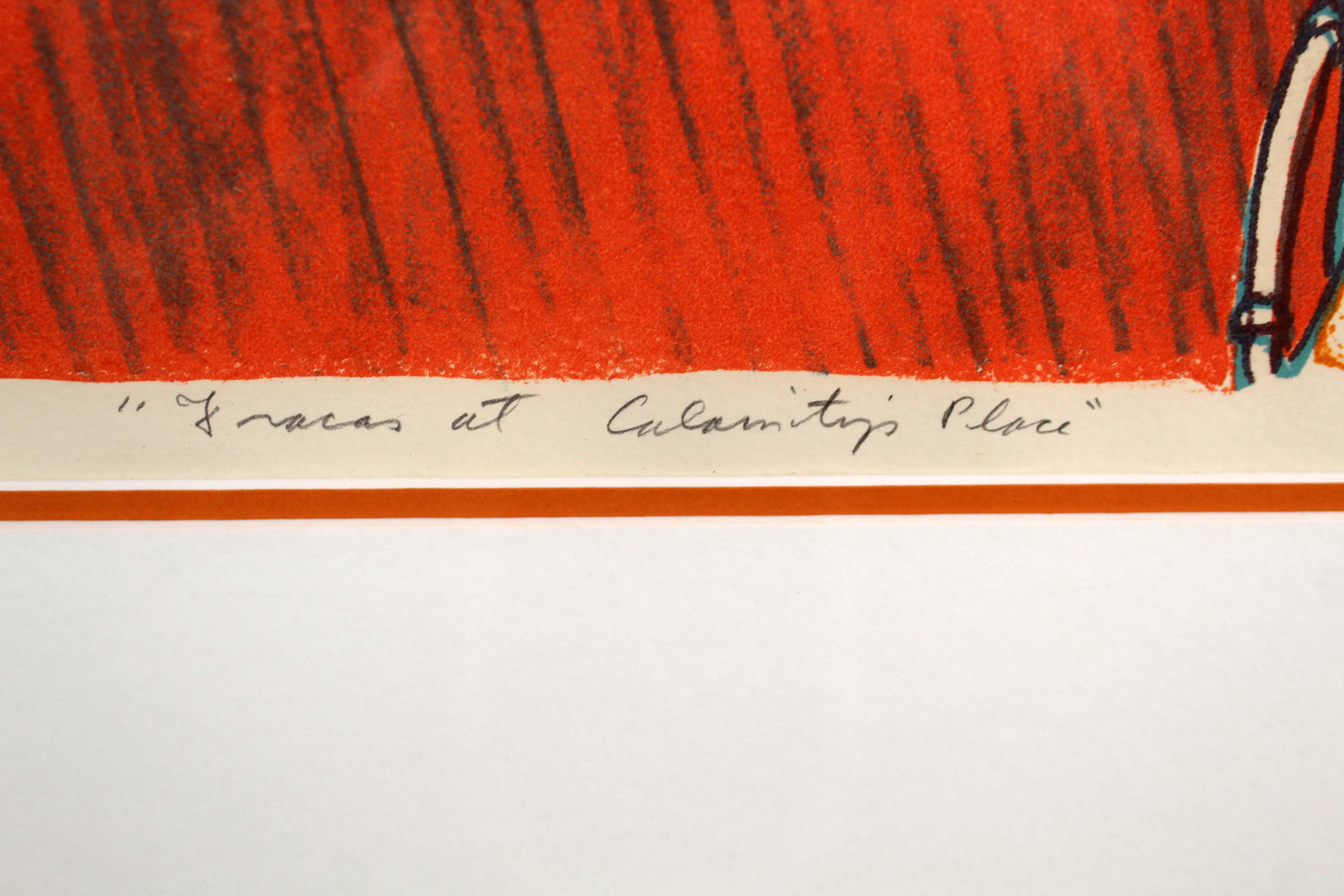 Warrington Colescott Frances at Calamity’s Place 1969 Signed Lithograph 29/40 6