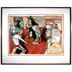 Warrington Colescott Frances at Calamity’s Place 1969 Signed Lithograph 29/40