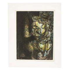 Gravure abstraite expressionniste afro-américaine Aquatinte "Anatomie d'Aphrodite"