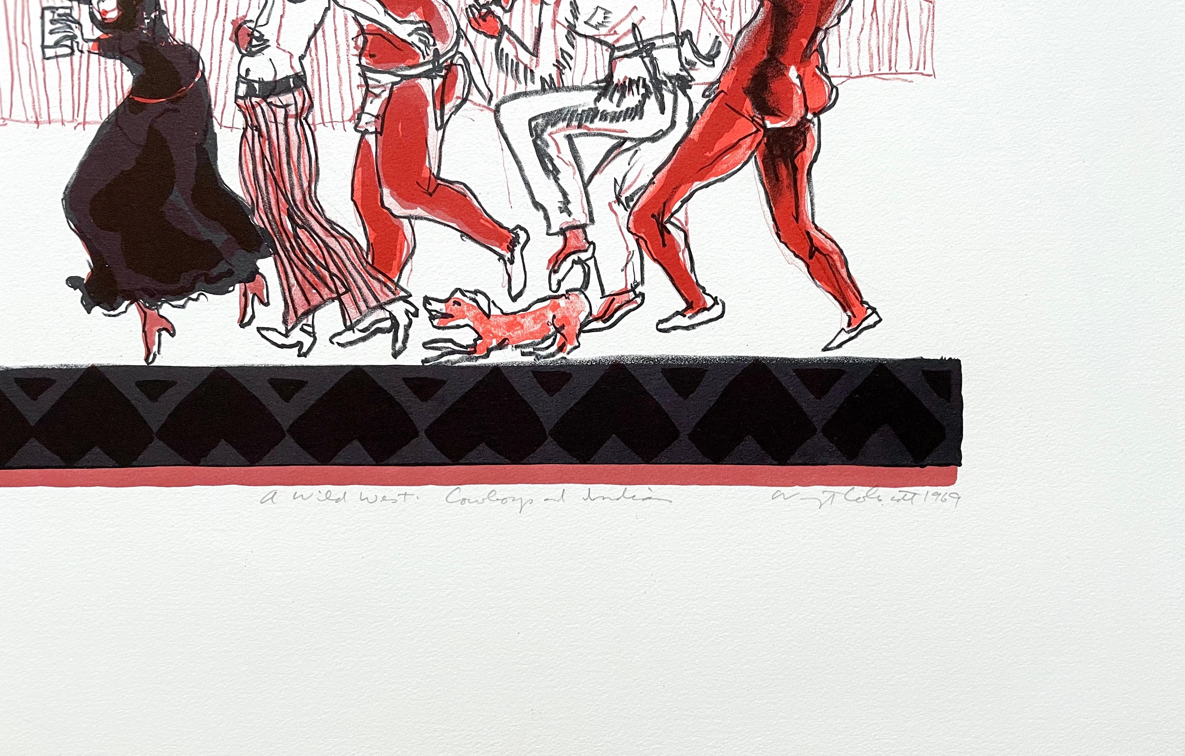 Cowboys und Indians, Warrington Colescott im Angebot 3
