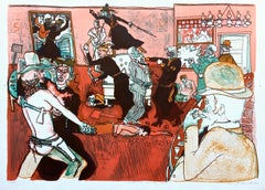 Fracas am Calamity's Place, Warrington Colescott